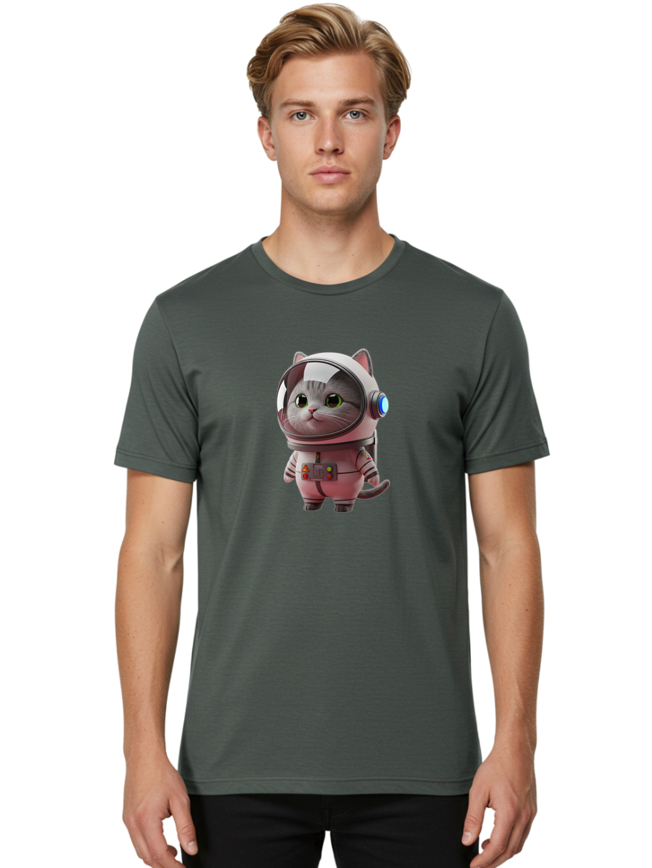 Cat-Astronaut Men'S Graphic Tee, 100% Cotton, Comfortable Casual Summer Wear, Machine Washable, Vintage Camera, Old Camera, Antique Camera, Black Camera, Classic Photography, Photography Equipment, Nostalgic Device, Film Camera, Camera Art Bao194
