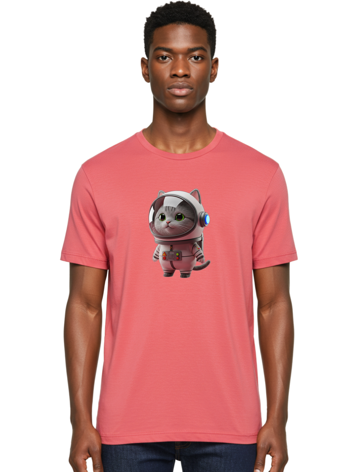Cat-Astronaut Men'S Graphic Tee, 100% Cotton, Comfortable Casual Summer Wear, Machine Washable, Vintage Camera, Old Camera, Antique Camera, Black Camera, Classic Photography, Photography Equipment, Nostalgic Device, Film Camera, Camera Art Bao194