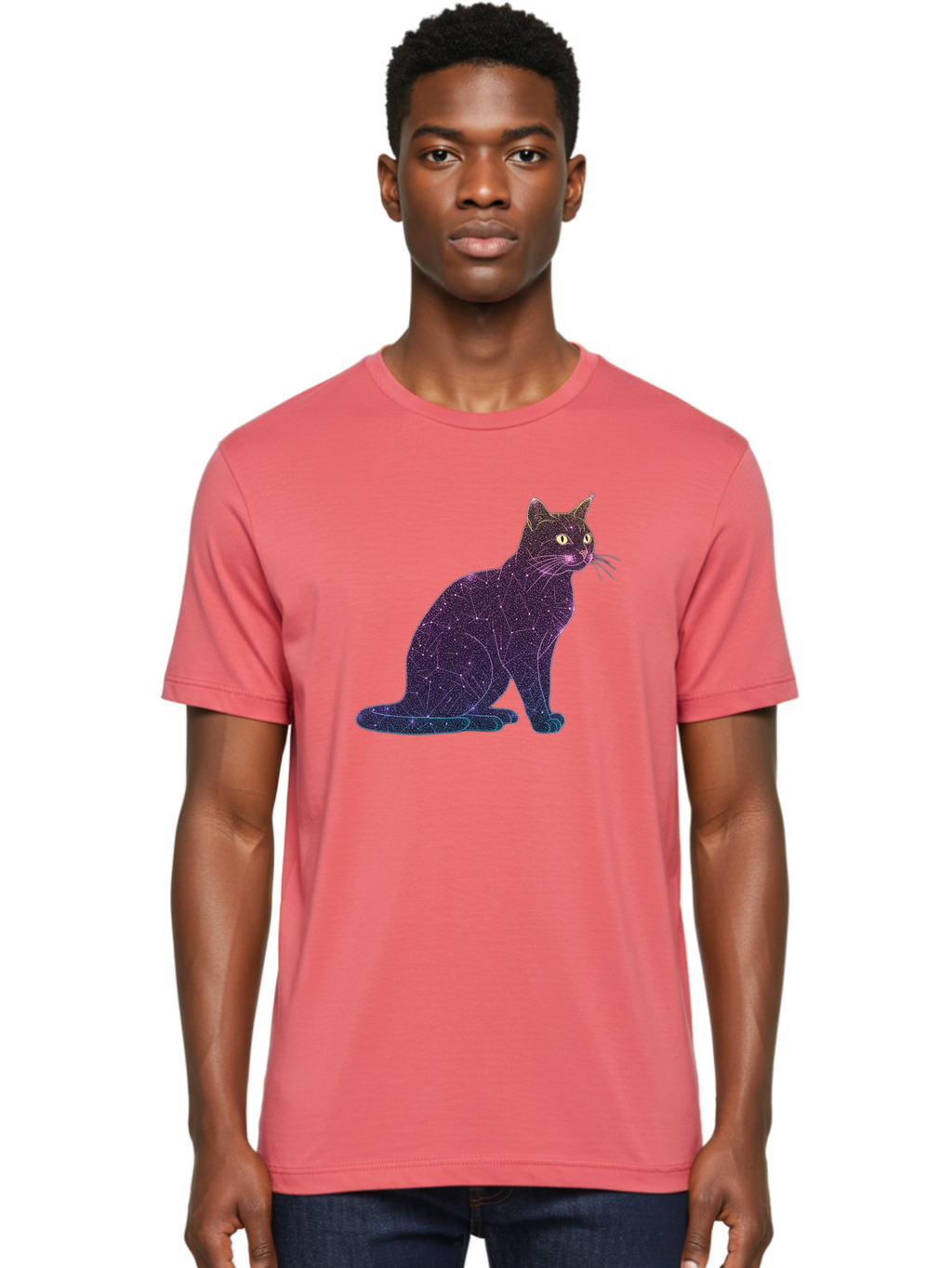 Cat-Constellation Men'S Graphic Tee, 100% Cotton, Comfortable Casual Summer Wear, Machine Washable, Vintage Camera, Old Camera, Antique Camera, Black Camera, Classic Photography, Photography Equipment, Nostalgic Device, Film Camera, Camera Art Bao195