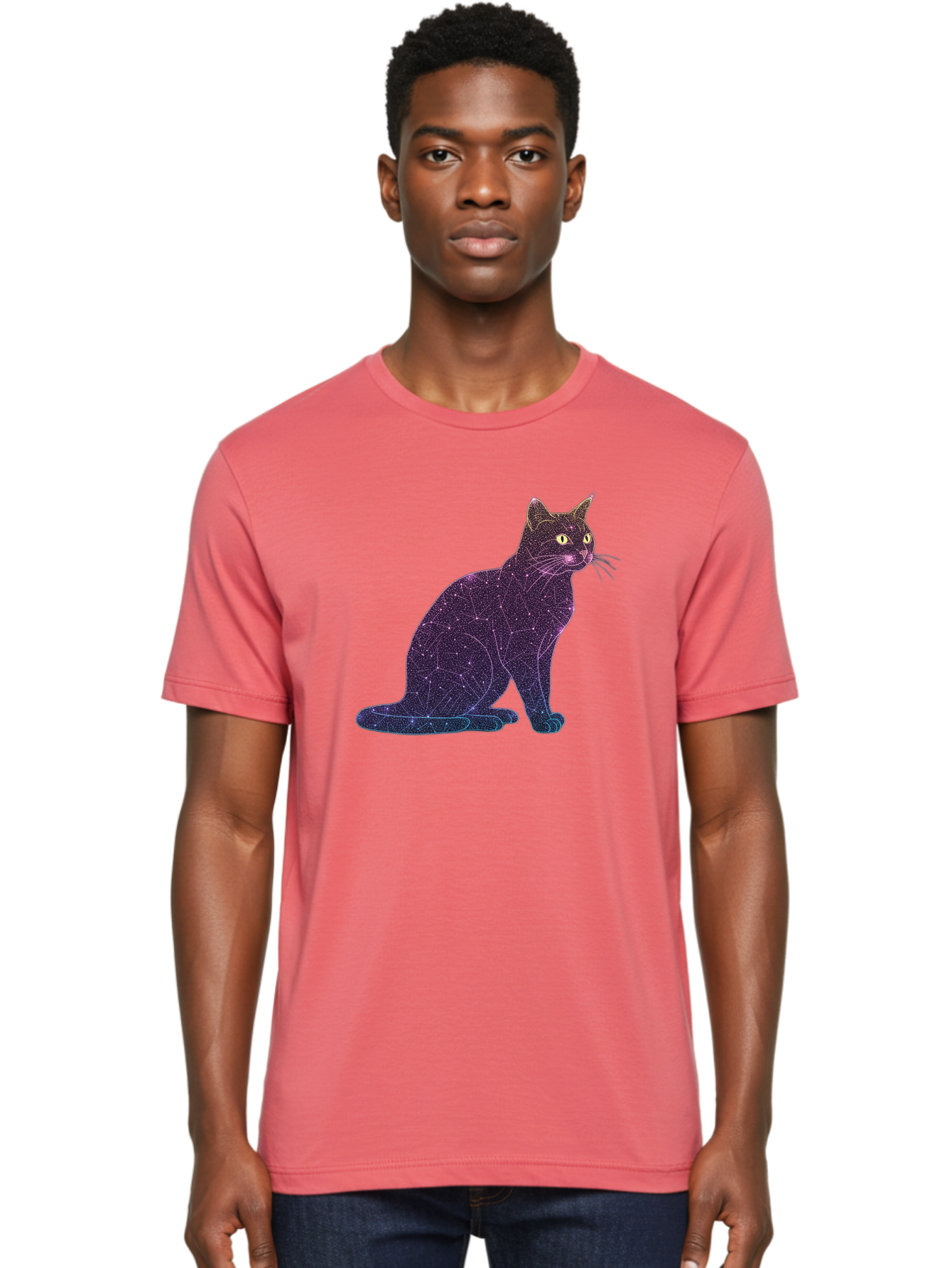 Cat-Constellation Men'S Graphic Tee, 100% Cotton, Comfortable Casual Summer Wear, Machine Washable, Vintage Camera, Old Camera, Antique Camera, Black Camera, Classic Photography, Photography Equipment, Nostalgic Device, Film Camera, Camera Art Bao195