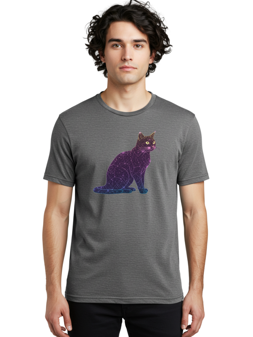 Cat-Constellation Men'S Graphic Tee, 100% Cotton, Comfortable Casual Summer Wear, Machine Washable, Vintage Camera, Old Camera, Antique Camera, Black Camera, Classic Photography, Photography Equipment, Nostalgic Device, Film Camera, Camera Art Bao195