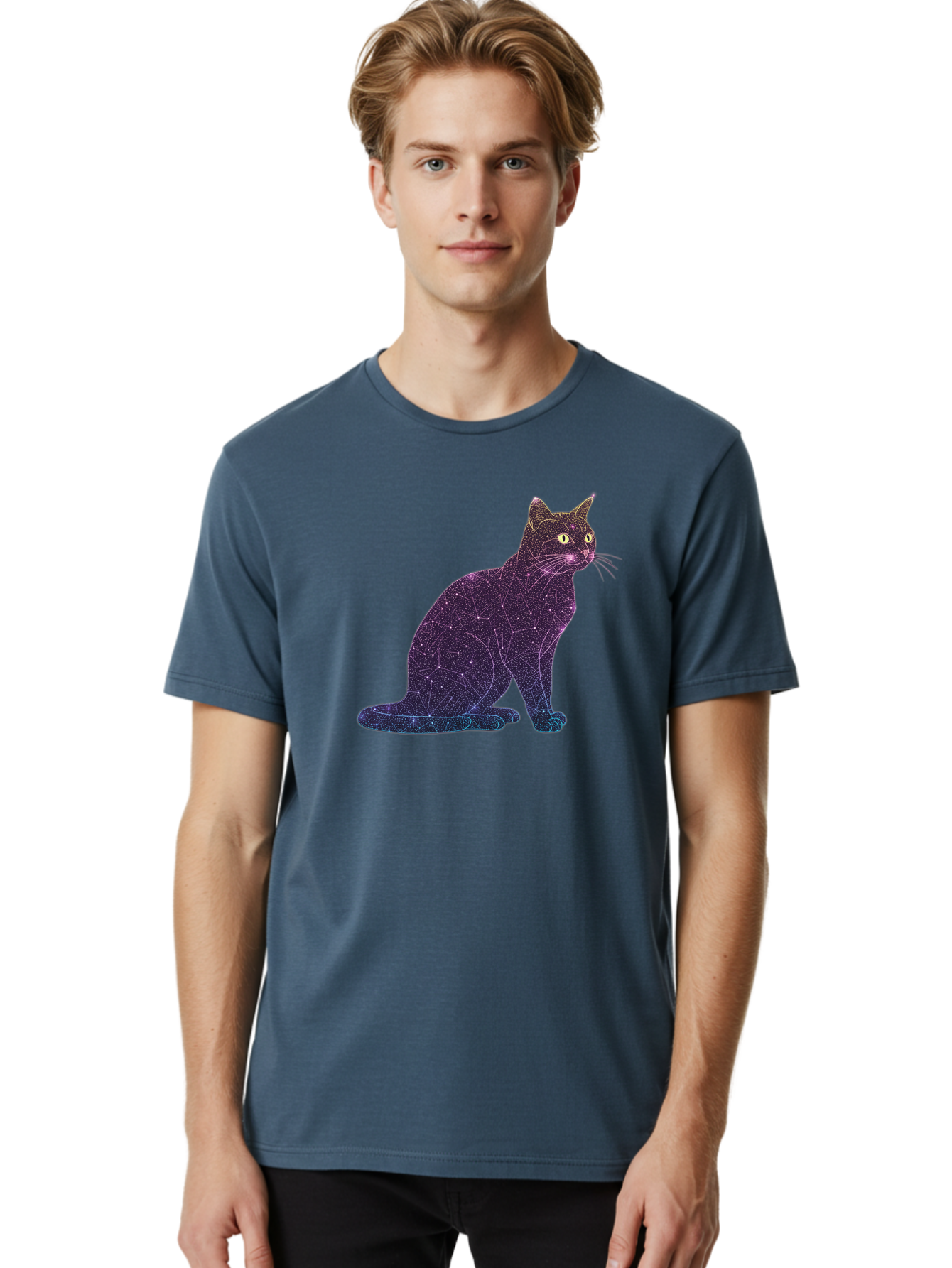 Cat-Constellation Men'S Graphic Tee, 100% Cotton, Comfortable Casual Summer Wear, Machine Washable, Vintage Camera, Old Camera, Antique Camera, Black Camera, Classic Photography, Photography Equipment, Nostalgic Device, Film Camera, Camera Art Bao195
