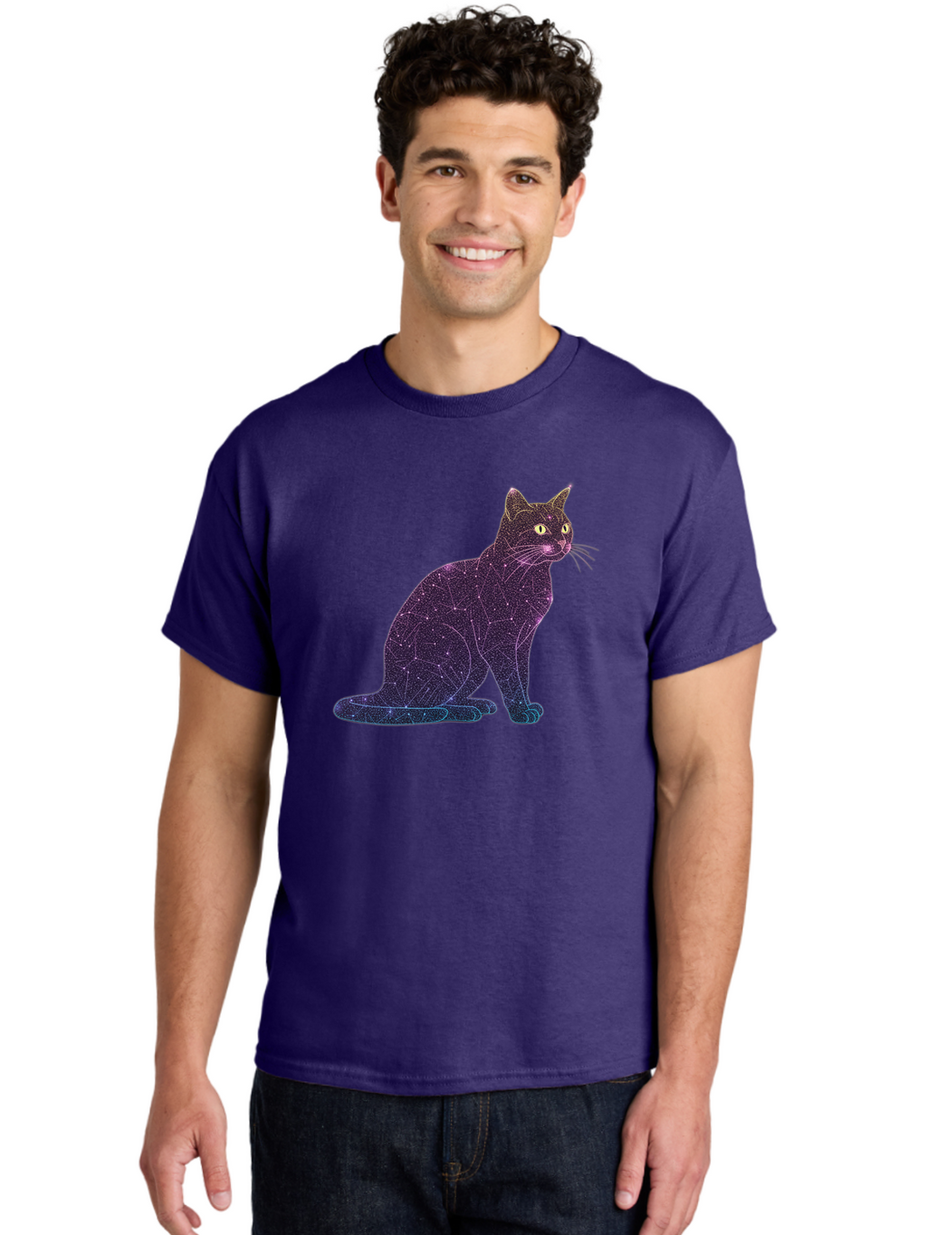 Cat-Constellation Men'S Graphic Tee, 100% Cotton, Comfortable Casual Summer Wear, Machine Washable, Vintage Camera, Old Camera, Antique Camera, Black Camera, Classic Photography, Photography Equipment, Nostalgic Device, Film Camera, Camera Art Bao195