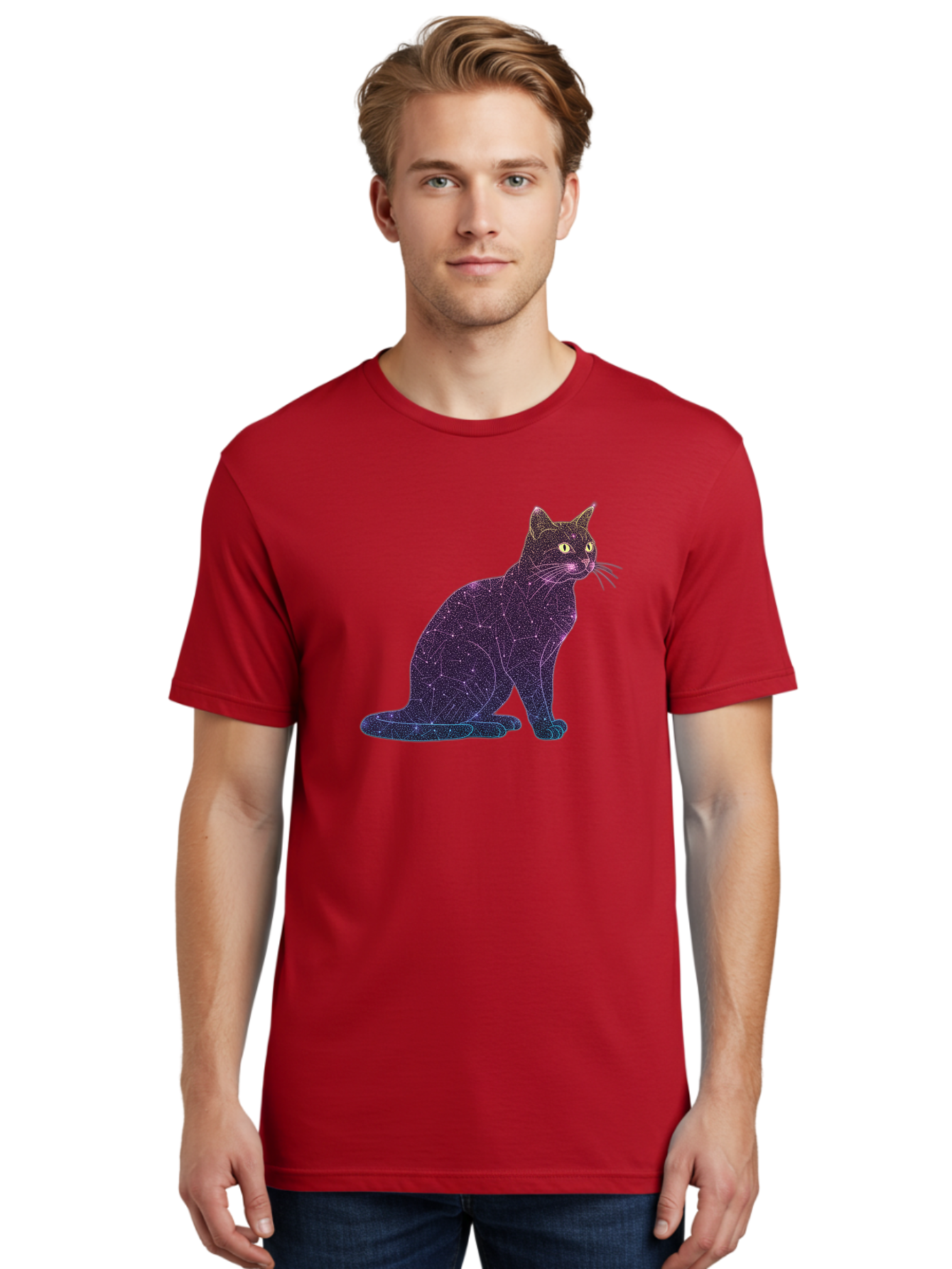 Cat-Constellation Men'S Graphic Tee, 100% Cotton, Comfortable Casual Summer Wear, Machine Washable, Vintage Camera, Old Camera, Antique Camera, Black Camera, Classic Photography, Photography Equipment, Nostalgic Device, Film Camera, Camera Art Bao195
