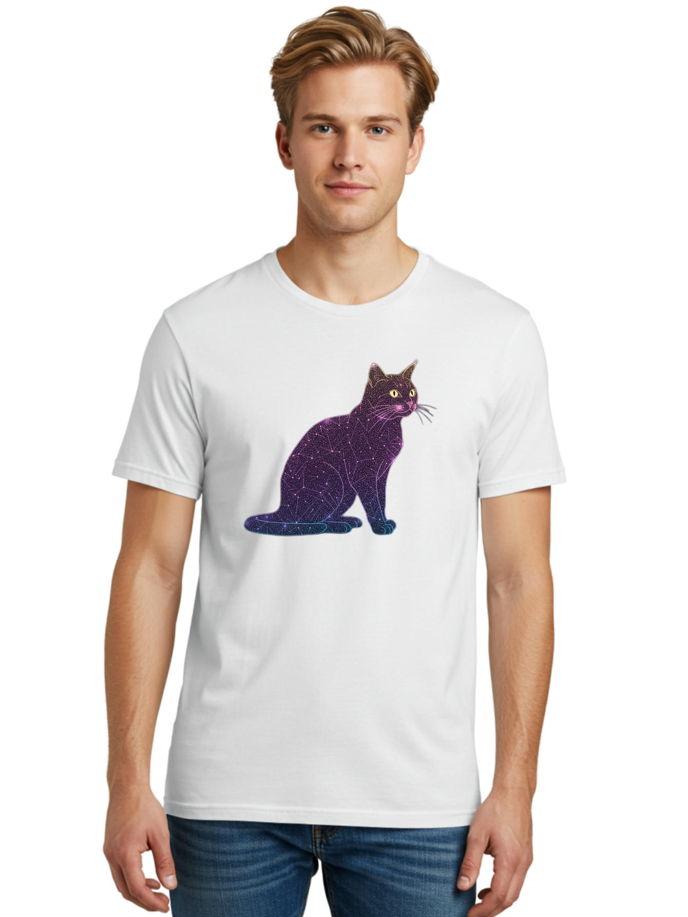 Cat-Constellation Men'S Graphic Tee, 100% Cotton, Comfortable Casual Summer Wear, Machine Washable, Vintage Camera, Old Camera, Antique Camera, Black Camera, Classic Photography, Photography Equipment, Nostalgic Device, Film Camera, Camera Art Bao195