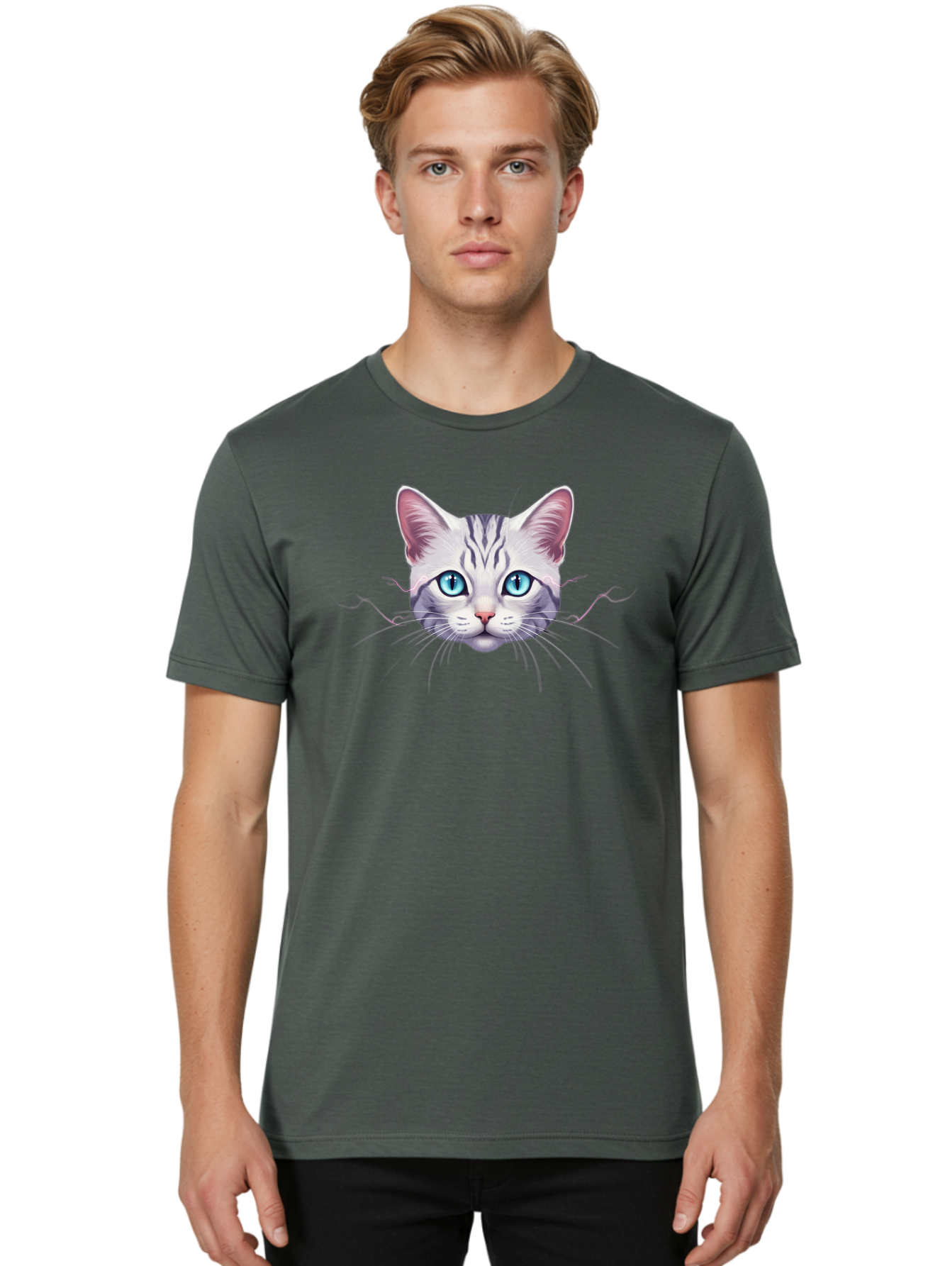 Cat-Face Men'S Graphic Tee, 100% Cotton, Comfortable Casual Summer Wear, Machine Washable, Vintage Camera, Old Camera, Antique Camera, Black Camera, Classic Photography, Photography Equipment, Nostalgic Device, Film Camera, Camera Art Bao196