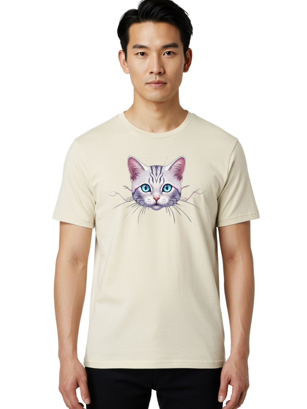 Cat-Face Men'S Graphic Tee, 100% Cotton, Comfortable Casual Summer Wear, Machine Washable, Vintage Camera, Old Camera, Antique Camera, Black Camera, Classic Photography, Photography Equipment, Nostalgic Device, Film Camera, Camera Art Bao196