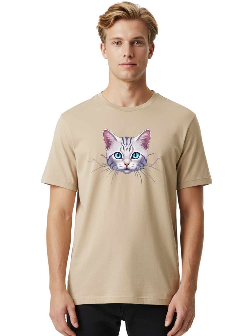 Cat-Face Men'S Graphic Tee, 100% Cotton, Comfortable Casual Summer Wear, Machine Washable, Vintage Camera, Old Camera, Antique Camera, Black Camera, Classic Photography, Photography Equipment, Nostalgic Device, Film Camera, Camera Art Bao196