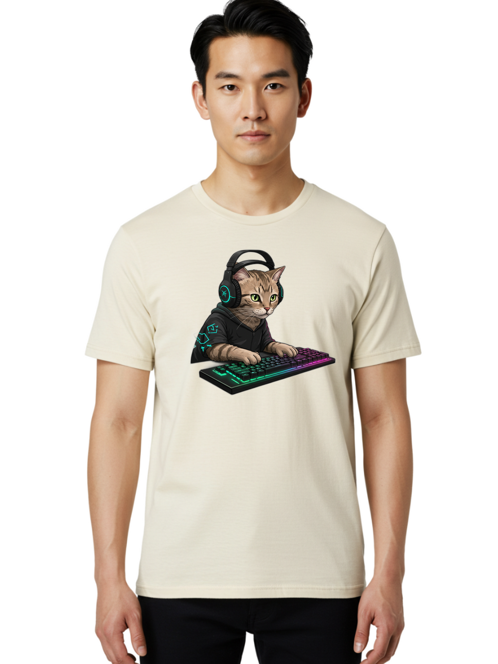 Cat-Gamer Men'S Graphic Tee, 100% Cotton, Comfortable Casual Summer Wear, Machine Washable, Vintage Camera, Old Camera, Antique Camera, Black Camera, Classic Photography, Photography Equipment, Nostalgic Device, Film Camera, Camera Art Bao197