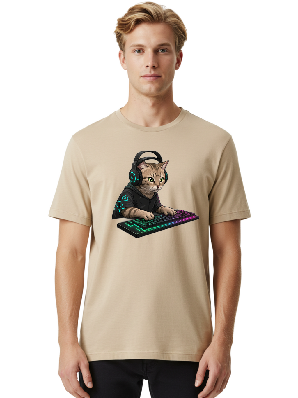 Cat-Gamer Men'S Graphic Tee, 100% Cotton, Comfortable Casual Summer Wear, Machine Washable, Vintage Camera, Old Camera, Antique Camera, Black Camera, Classic Photography, Photography Equipment, Nostalgic Device, Film Camera, Camera Art Bao197