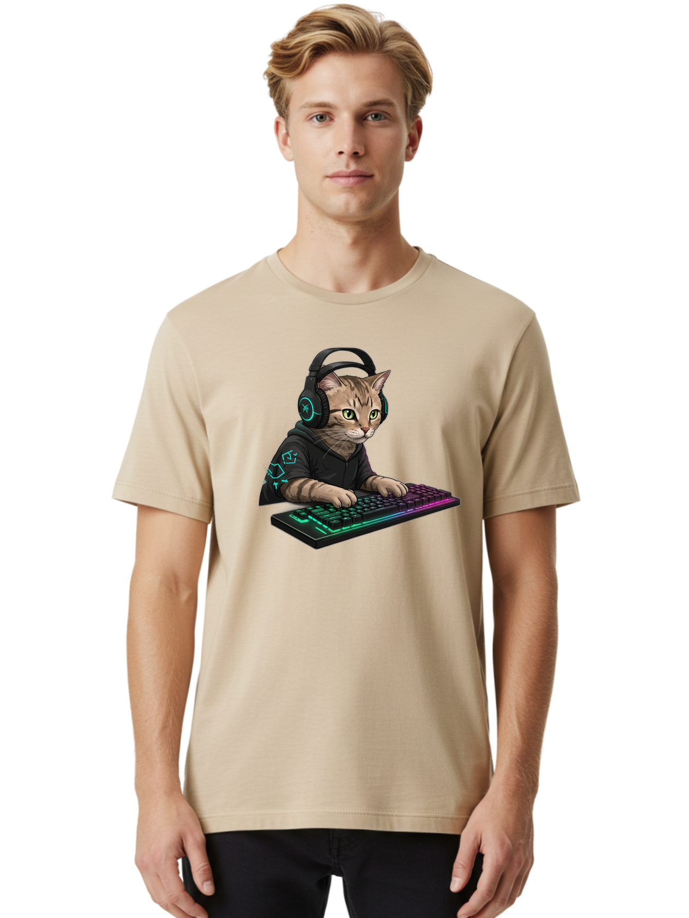 Cat-Gamer Men'S Graphic Tee, 100% Cotton, Comfortable Casual Summer Wear, Machine Washable, Vintage Camera, Old Camera, Antique Camera, Black Camera, Classic Photography, Photography Equipment, Nostalgic Device, Film Camera, Camera Art Bao197