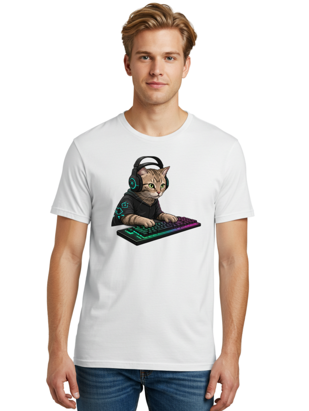 Cat-Gamer Men'S Graphic Tee, 100% Cotton, Comfortable Casual Summer Wear, Machine Washable, Vintage Camera, Old Camera, Antique Camera, Black Camera, Classic Photography, Photography Equipment, Nostalgic Device, Film Camera, Camera Art Bao197