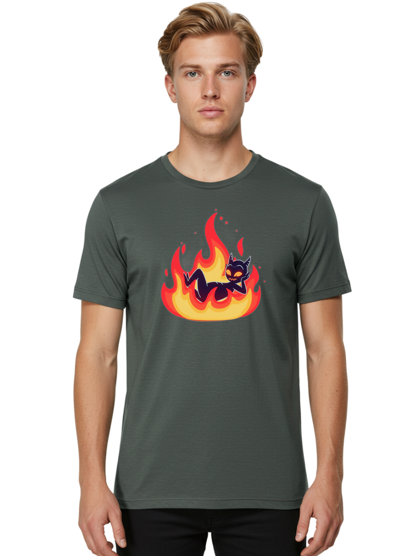 Cat-In-Flames Men'S Graphic Tee, 100% Cotton, Comfortable Casual Summer Wear, Machine Washable, Vintage Camera, Old Camera, Antique Camera, Black Camera, Classic Photography, Photography Equipment, Nostalgic Device, Film Camera, Camera Art Bao199