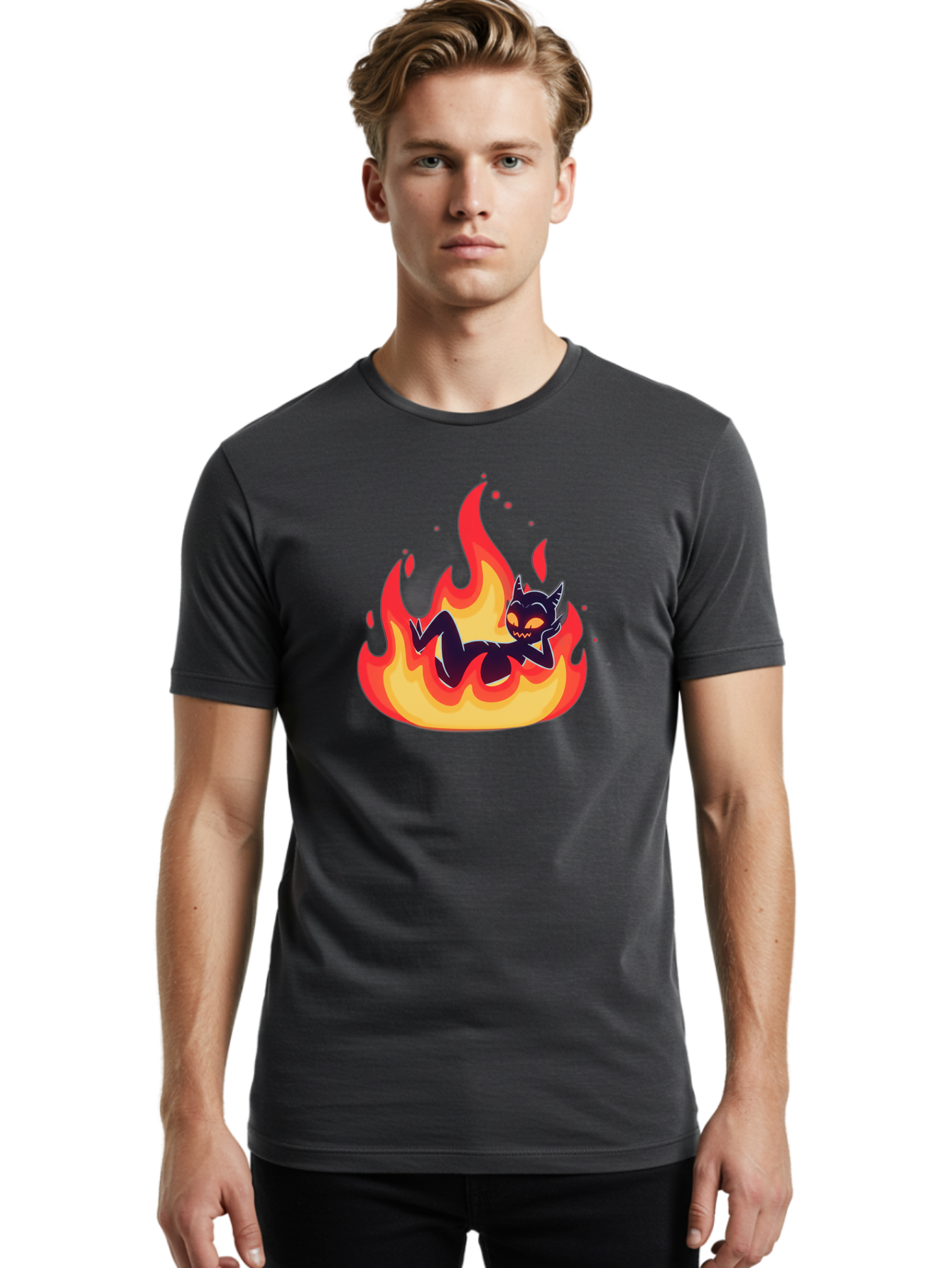 Cat-In-Flames Men'S Graphic Tee, 100% Cotton, Comfortable Casual Summer Wear, Machine Washable, Vintage Camera, Old Camera, Antique Camera, Black Camera, Classic Photography, Photography Equipment, Nostalgic Device, Film Camera, Camera Art Bao199