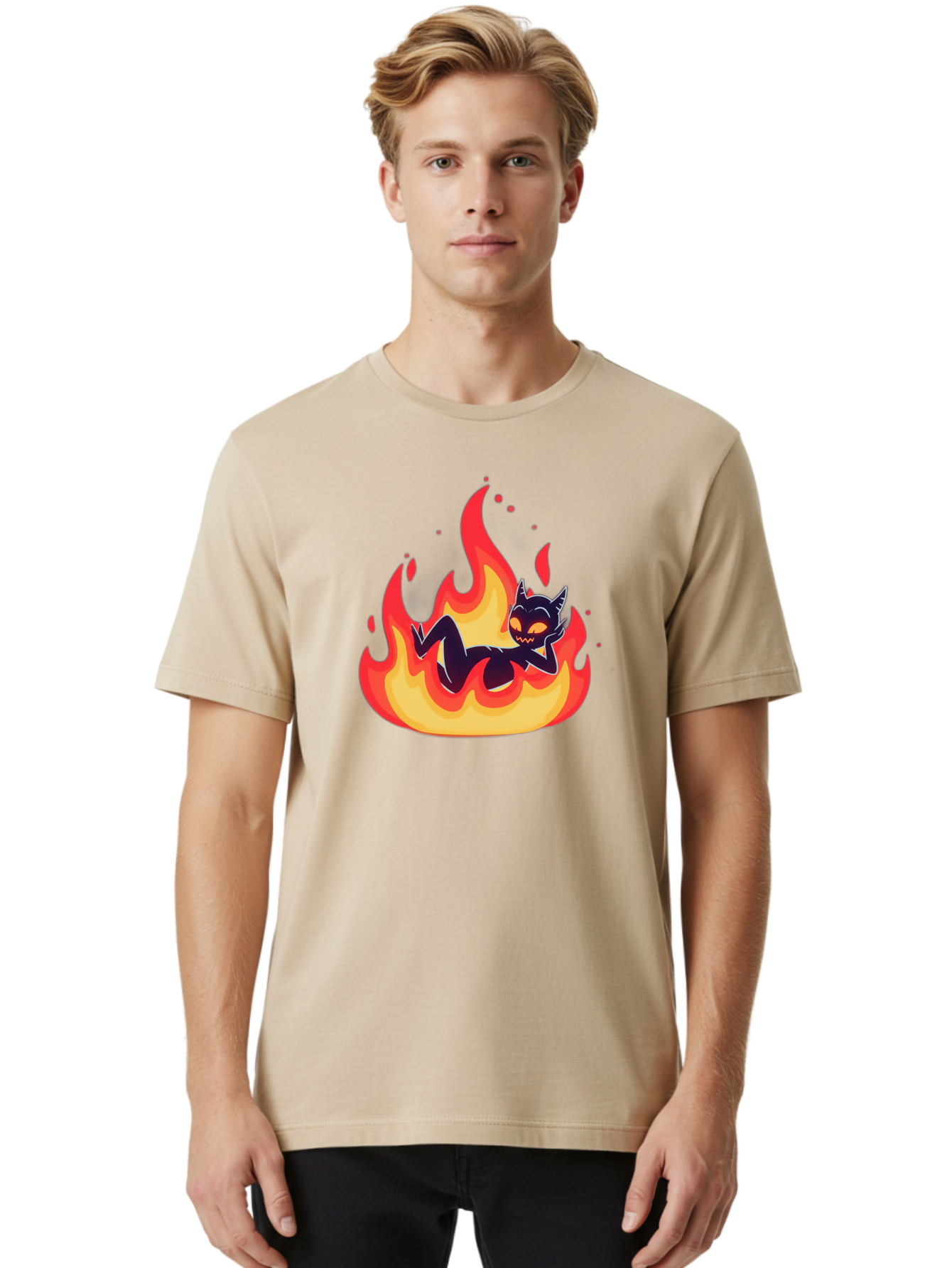 Cat-In-Flames Men'S Graphic Tee, 100% Cotton, Comfortable Casual Summer Wear, Machine Washable, Vintage Camera, Old Camera, Antique Camera, Black Camera, Classic Photography, Photography Equipment, Nostalgic Device, Film Camera, Camera Art Bao199