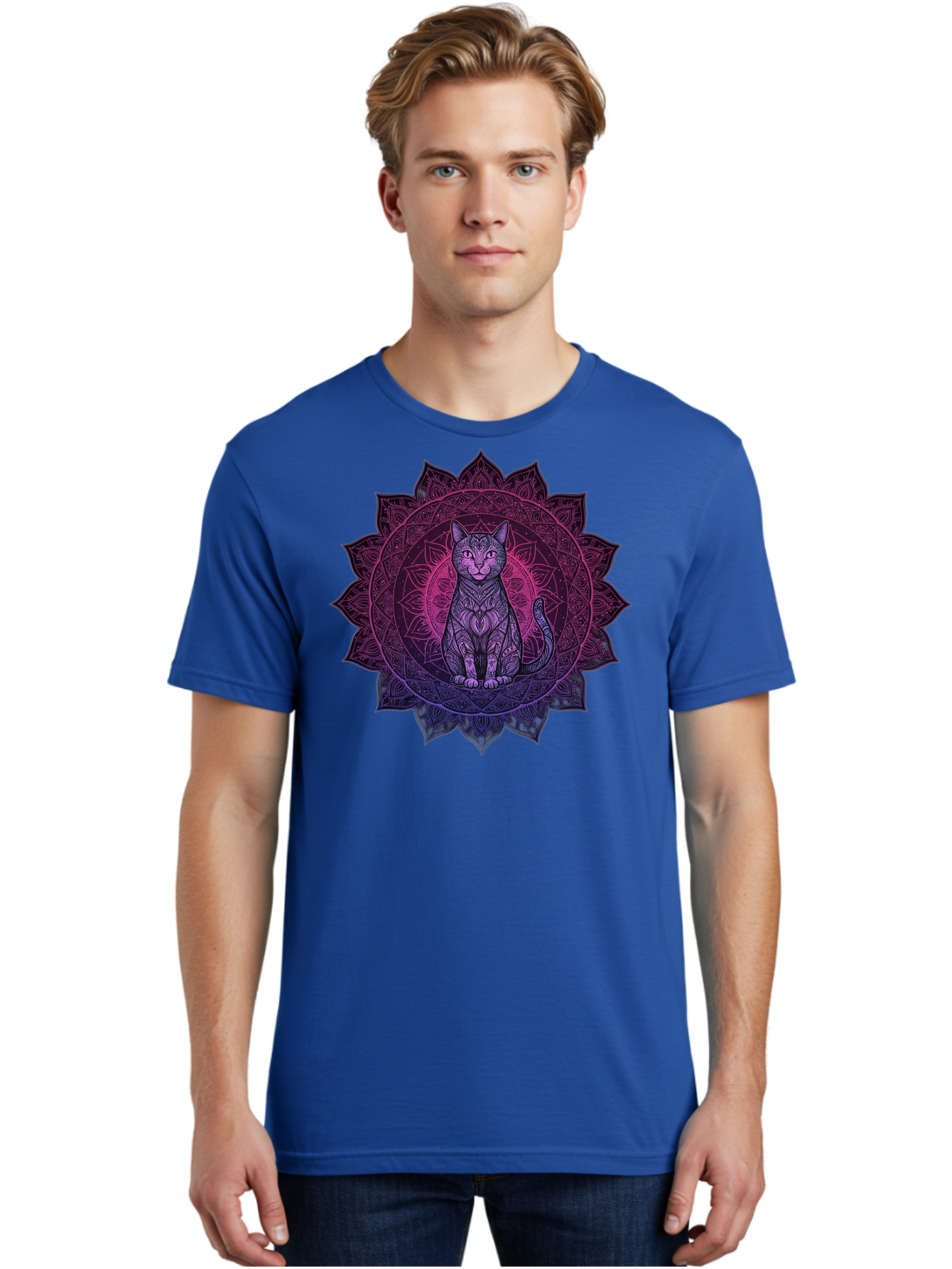 Cat-Mandala Men'S Graphic Tee, 100% Cotton, Comfortable Casual Summer Wear, Machine Washable, Vintage Camera, Old Camera, Antique Camera, Black Camera, Classic Photography, Photography Equipment, Nostalgic Device, Film Camera, Camera Art Bao200