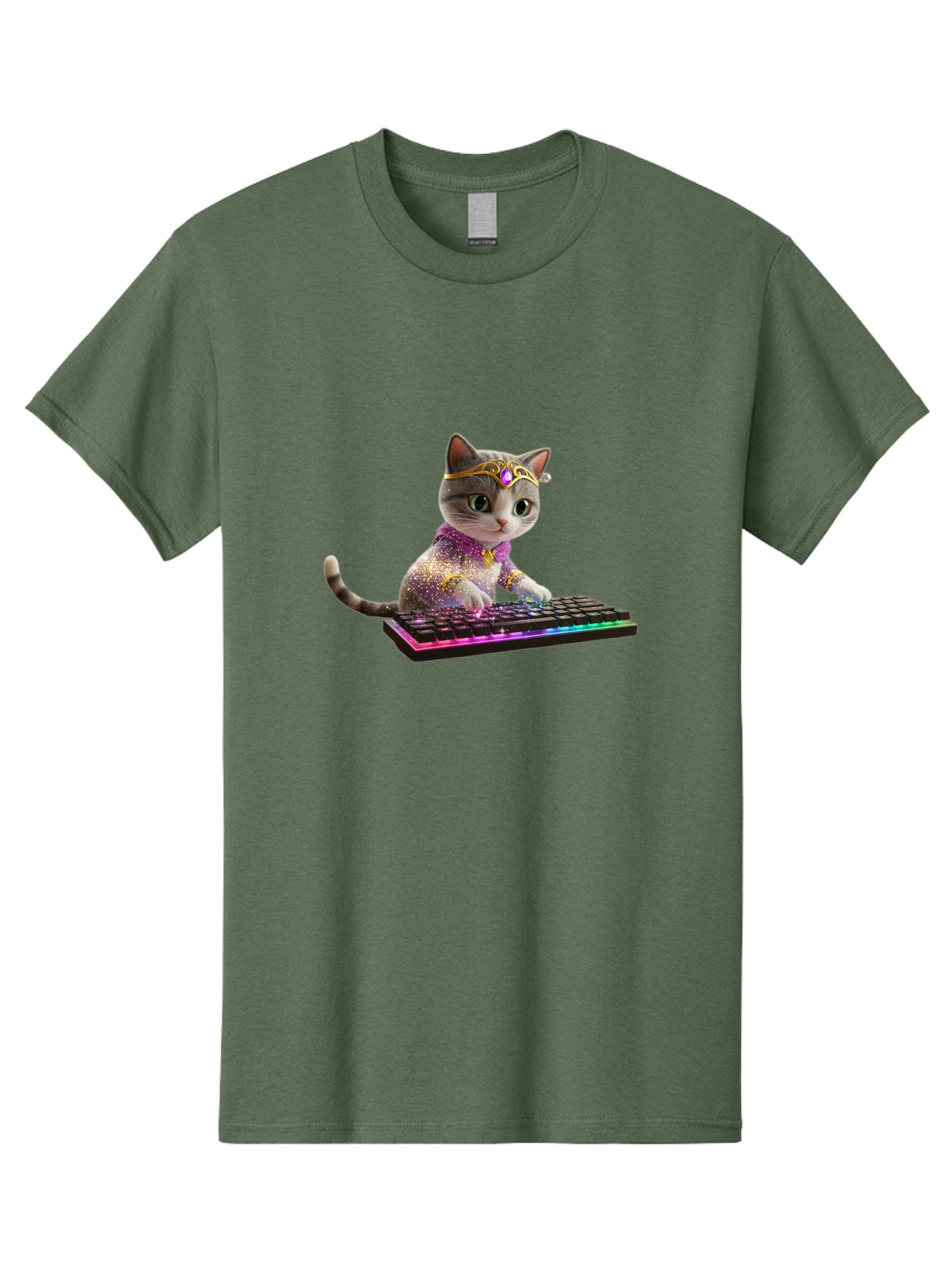 Cat-On-Keyboard-1 Men'S Graphic Tee, 100% Cotton, Comfortable Casual Summer Wear, Machine Washable, Vintage Camera, Old Camera, Antique Camera, Black Camera, Classic Photography, Photography Equipment, Nostalgic Device, Film Camera, Camera Art Bao201