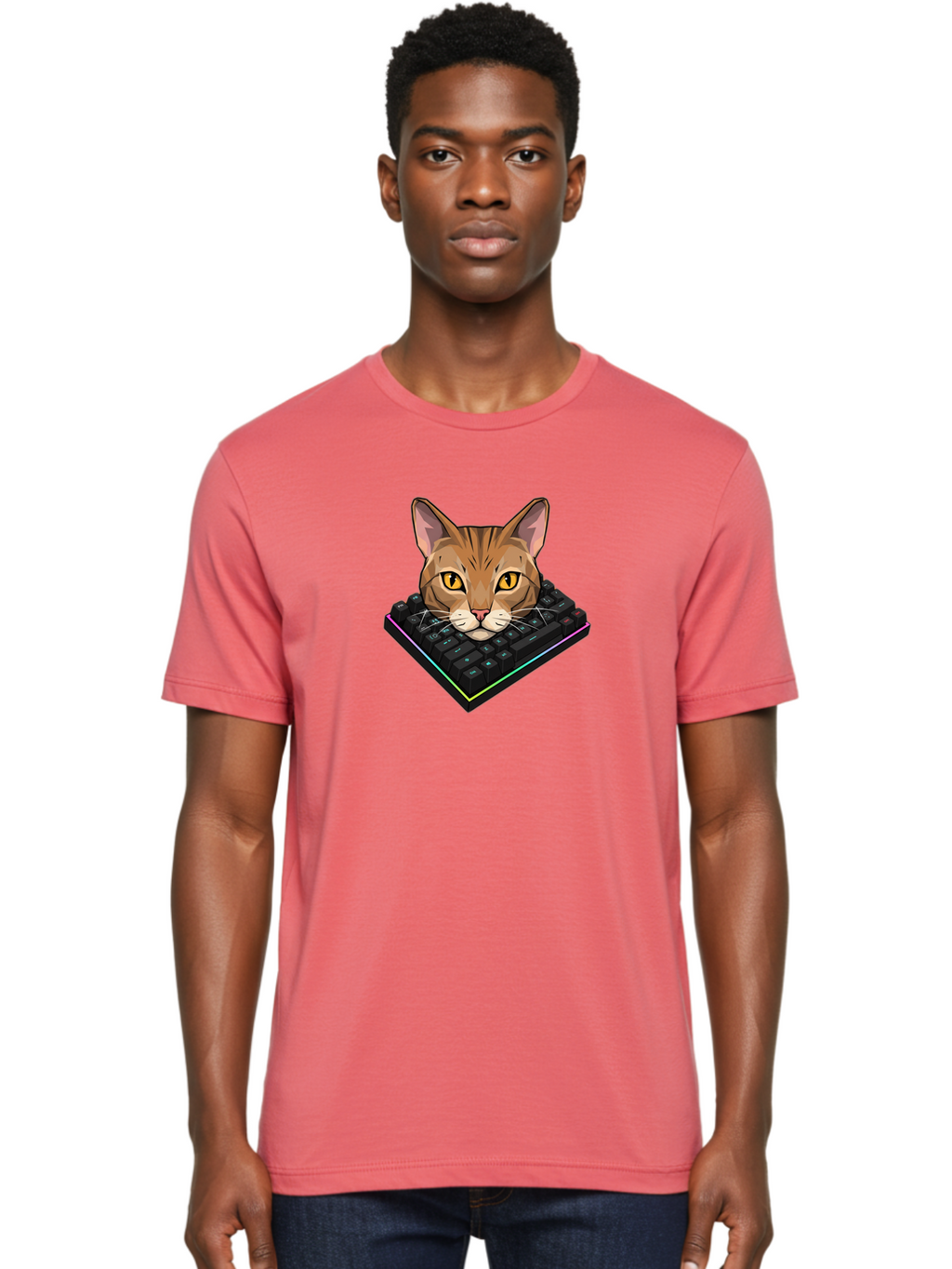 Cat-On-Keyboard Men'S Graphic Tee, 100% Cotton, Comfortable Casual Summer Wear, Machine Washable, Vintage Camera, Old Camera, Antique Camera, Black Camera, Classic Photography, Photography Equipment, Nostalgic Device, Film Camera, Camera Art Bao202