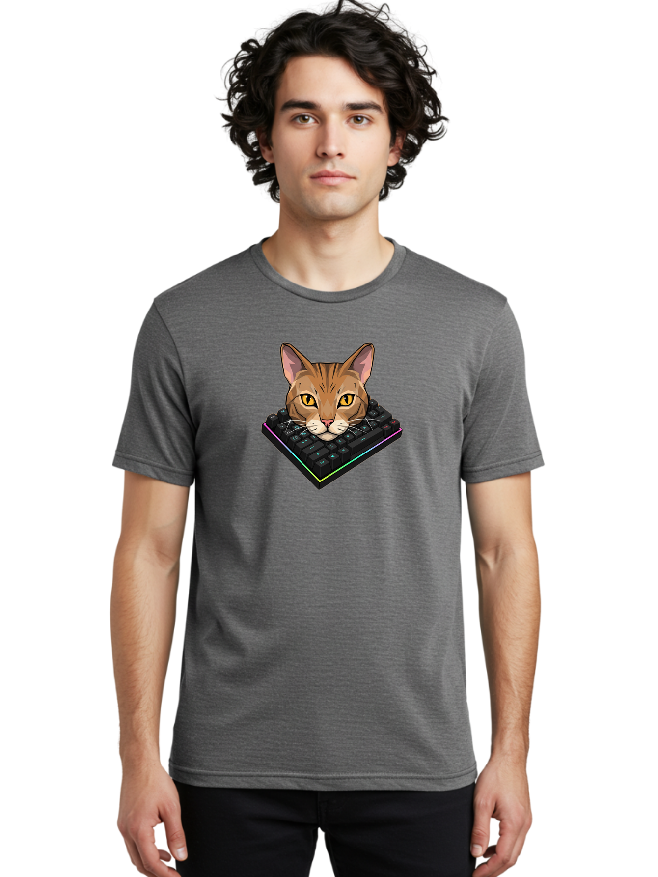 Cat-On-Keyboard Men'S Graphic Tee, 100% Cotton, Comfortable Casual Summer Wear, Machine Washable, Vintage Camera, Old Camera, Antique Camera, Black Camera, Classic Photography, Photography Equipment, Nostalgic Device, Film Camera, Camera Art Bao202