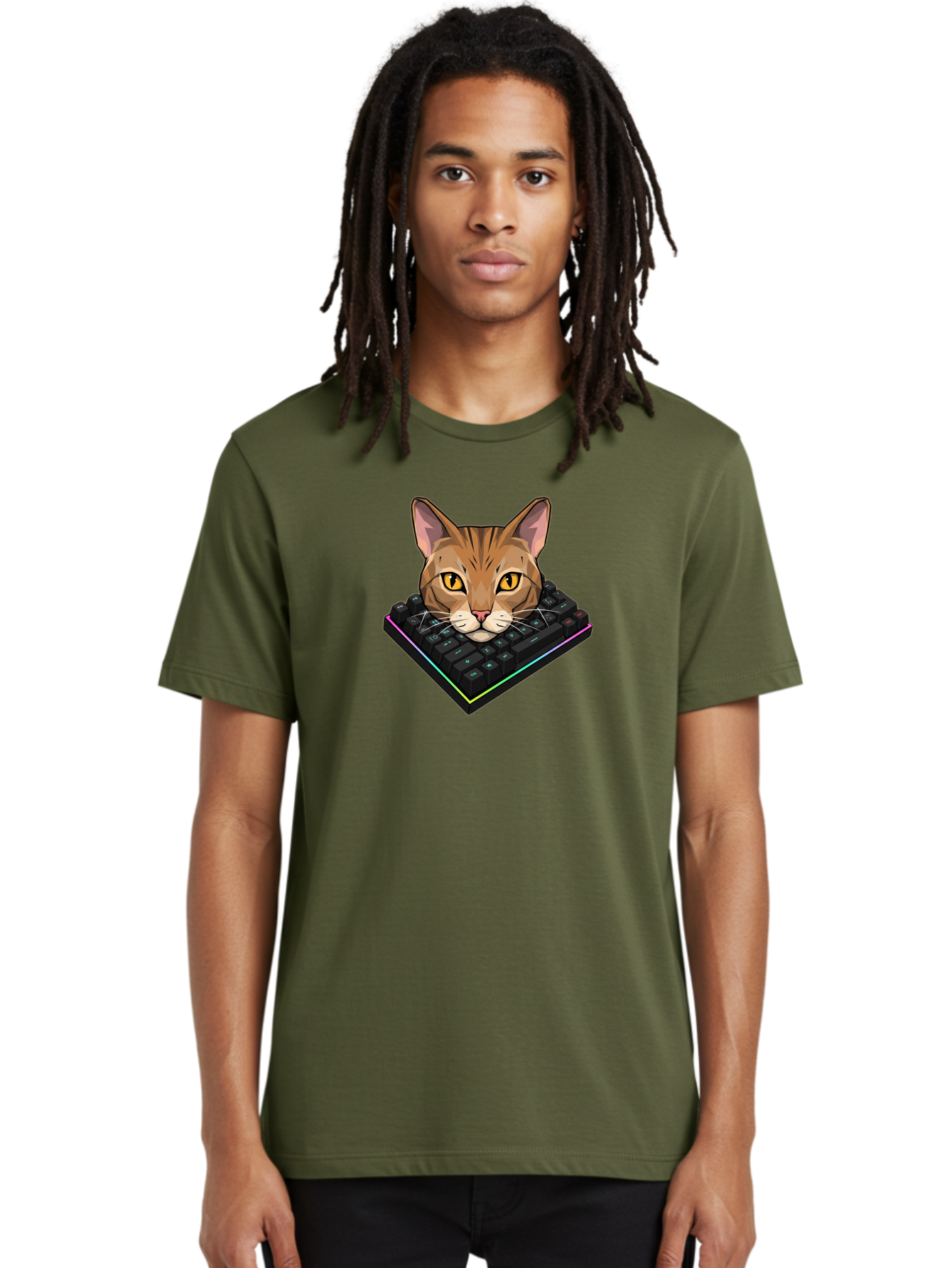 Cat-On-Keyboard Men'S Graphic Tee, 100% Cotton, Comfortable Casual Summer Wear, Machine Washable, Vintage Camera, Old Camera, Antique Camera, Black Camera, Classic Photography, Photography Equipment, Nostalgic Device, Film Camera, Camera Art Bao202