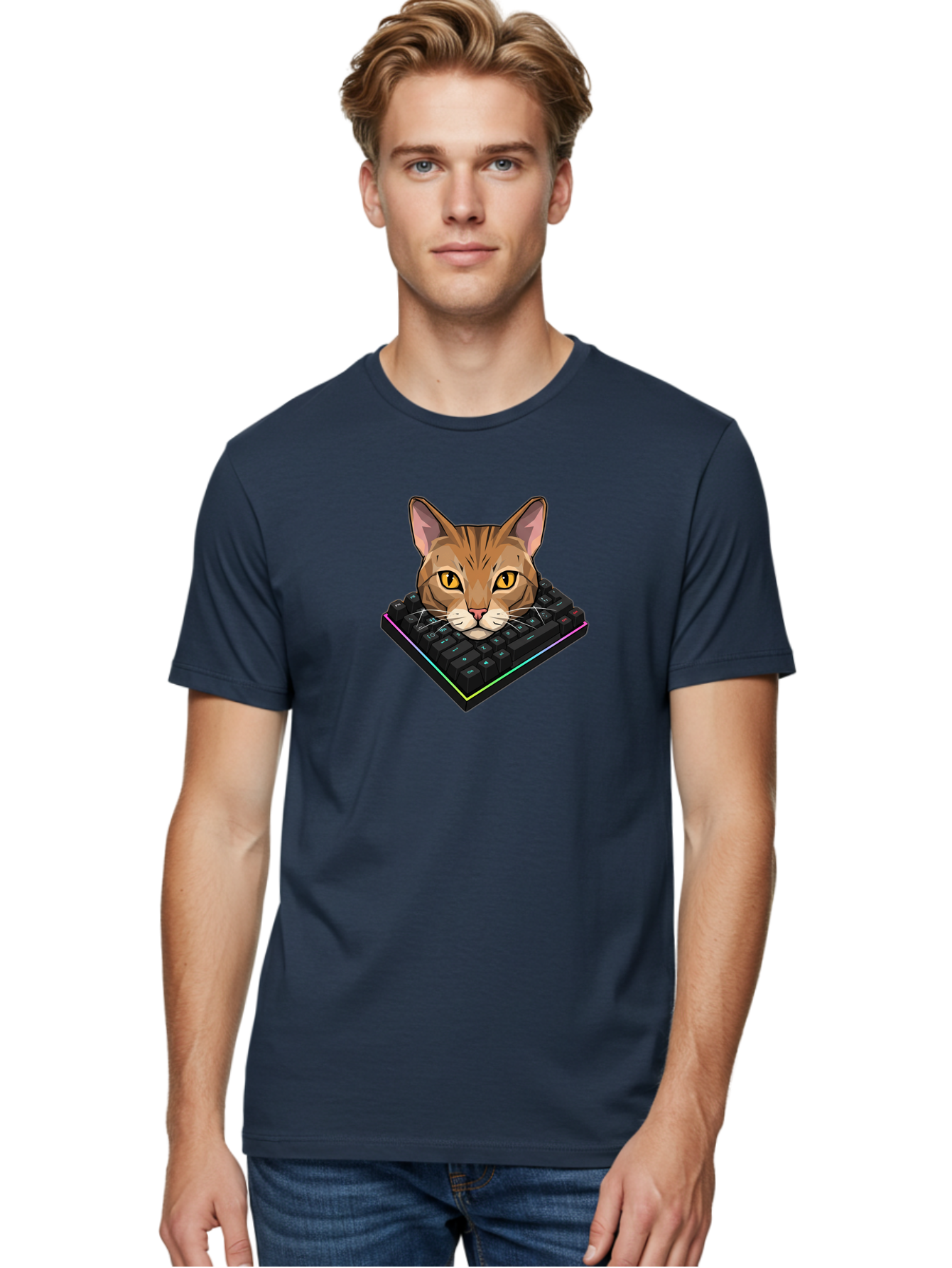 Cat-On-Keyboard Men'S Graphic Tee, 100% Cotton, Comfortable Casual Summer Wear, Machine Washable, Vintage Camera, Old Camera, Antique Camera, Black Camera, Classic Photography, Photography Equipment, Nostalgic Device, Film Camera, Camera Art Bao202