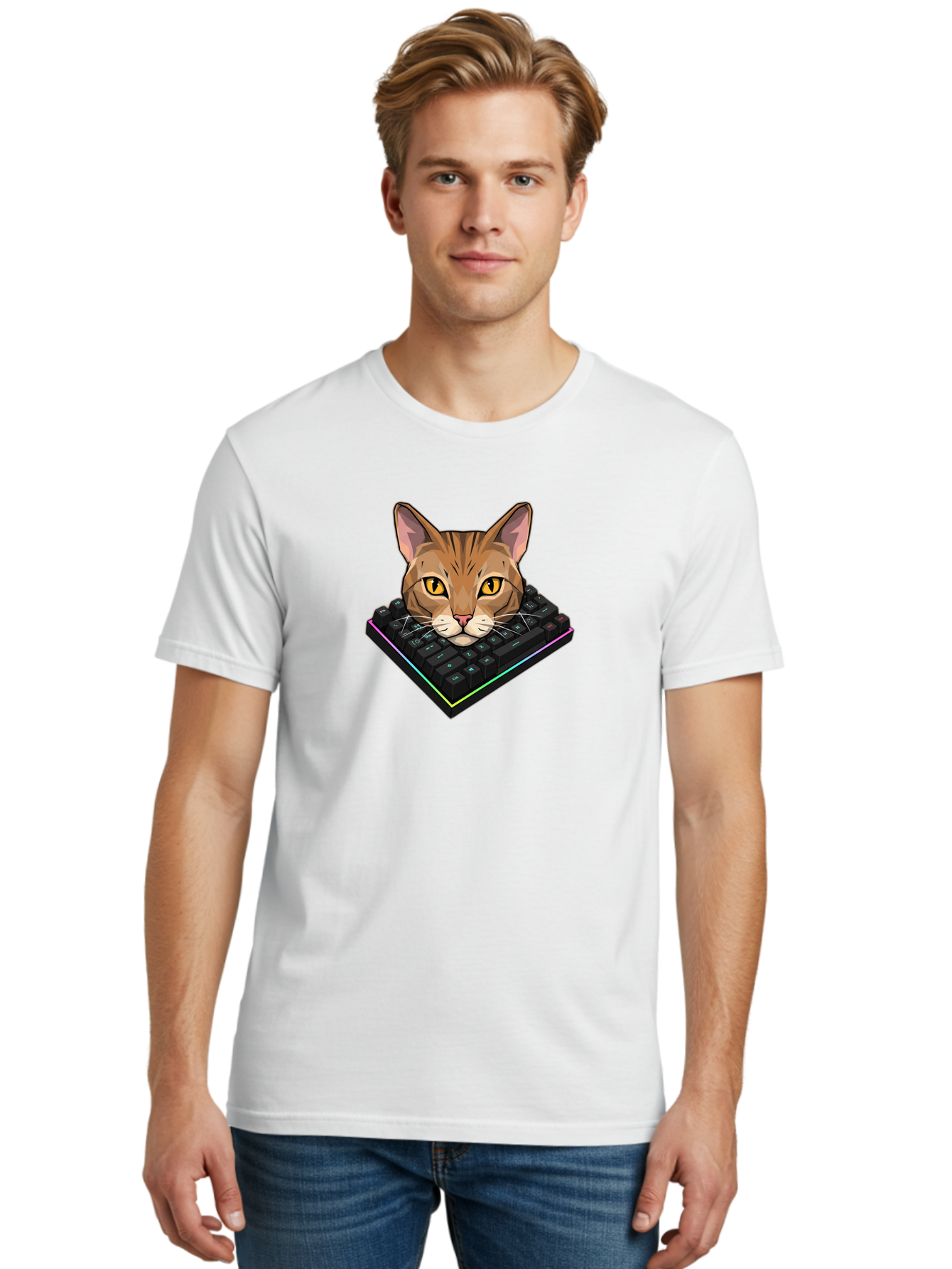 Cat-On-Keyboard Men'S Graphic Tee, 100% Cotton, Comfortable Casual Summer Wear, Machine Washable, Vintage Camera, Old Camera, Antique Camera, Black Camera, Classic Photography, Photography Equipment, Nostalgic Device, Film Camera, Camera Art Bao202