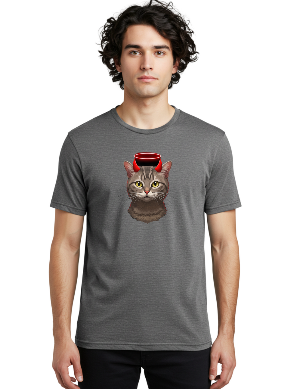 Cat-With-Devil-Horns Men'S Graphic Tee, 100% Cotton, Comfortable Casual Summer Wear, Machine Washable, Vintage Camera, Old Camera, Antique Camera, Black Camera, Classic Photography, Photography Equipment, Nostalgic Device, Film Camera, Bao203