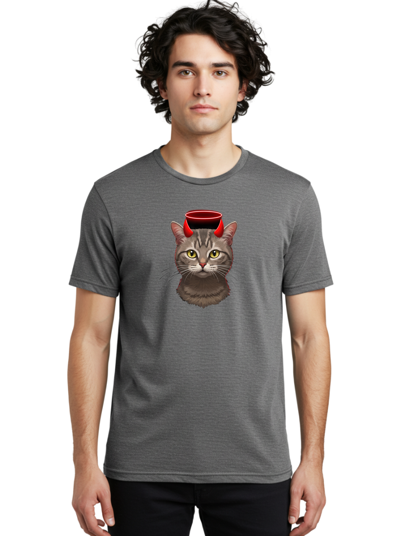 Cat-With-Devil-Horns Men'S Graphic Tee, 100% Cotton, Comfortable Casual Summer Wear, Machine Washable, Vintage Camera, Old Camera, Antique Camera, Black Camera, Classic Photography, Photography Equipment, Nostalgic Device, Film Camera, Bao203