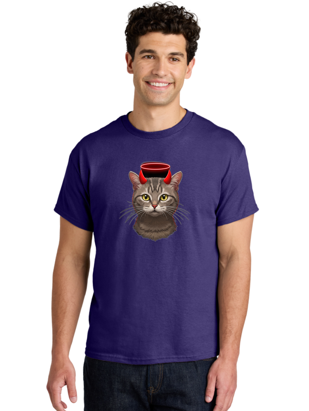 Cat-With-Devil-Horns Men'S Graphic Tee, 100% Cotton, Comfortable Casual Summer Wear, Machine Washable, Vintage Camera, Old Camera, Antique Camera, Black Camera, Classic Photography, Photography Equipment, Nostalgic Device, Film Camera, Bao203