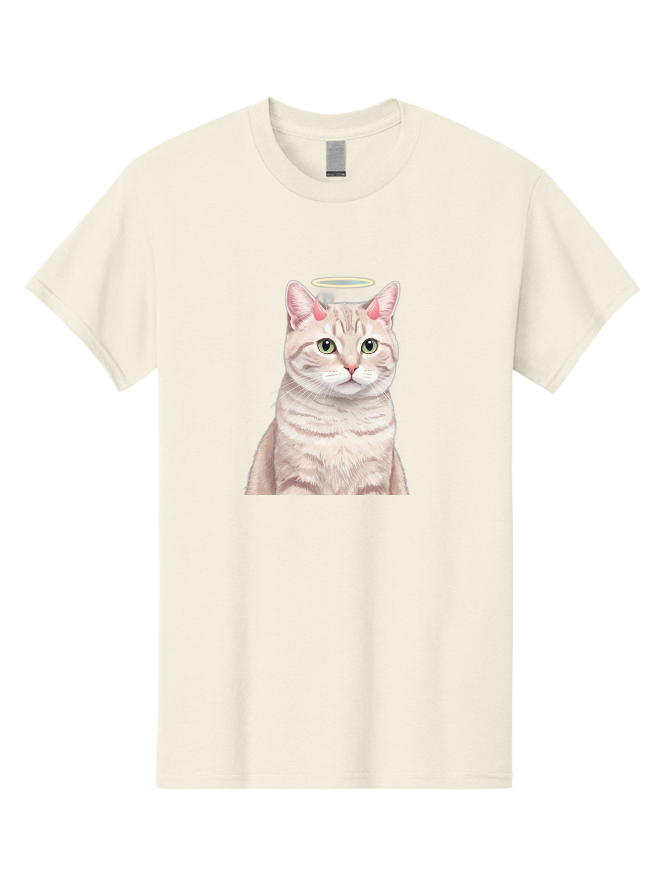 Cat-With-Halo-1 Men'S Graphic Tee, 100% Cotton, Comfortable Casual Summer Wear, Machine Washable, Vintage Camera, Old Camera, Antique Camera, Black Camera, Classic Photography, Photography Equipment, Nostalgic Device, Film Camera, Camera Art Bao204