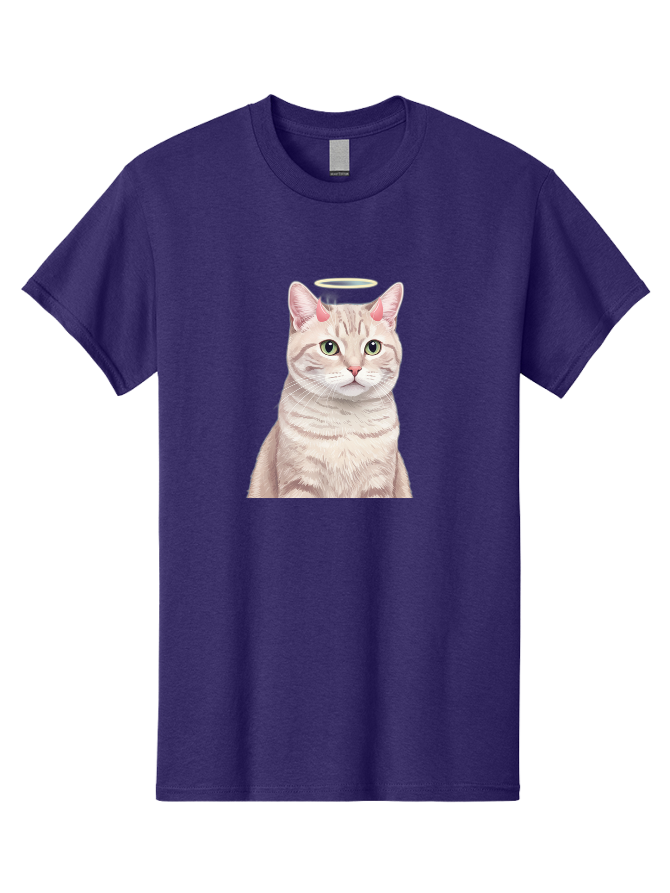 Cat-With-Halo-1 Men'S Graphic Tee, 100% Cotton, Comfortable Casual Summer Wear, Machine Washable, Vintage Camera, Old Camera, Antique Camera, Black Camera, Classic Photography, Photography Equipment, Nostalgic Device, Film Camera, Camera Art Bao204