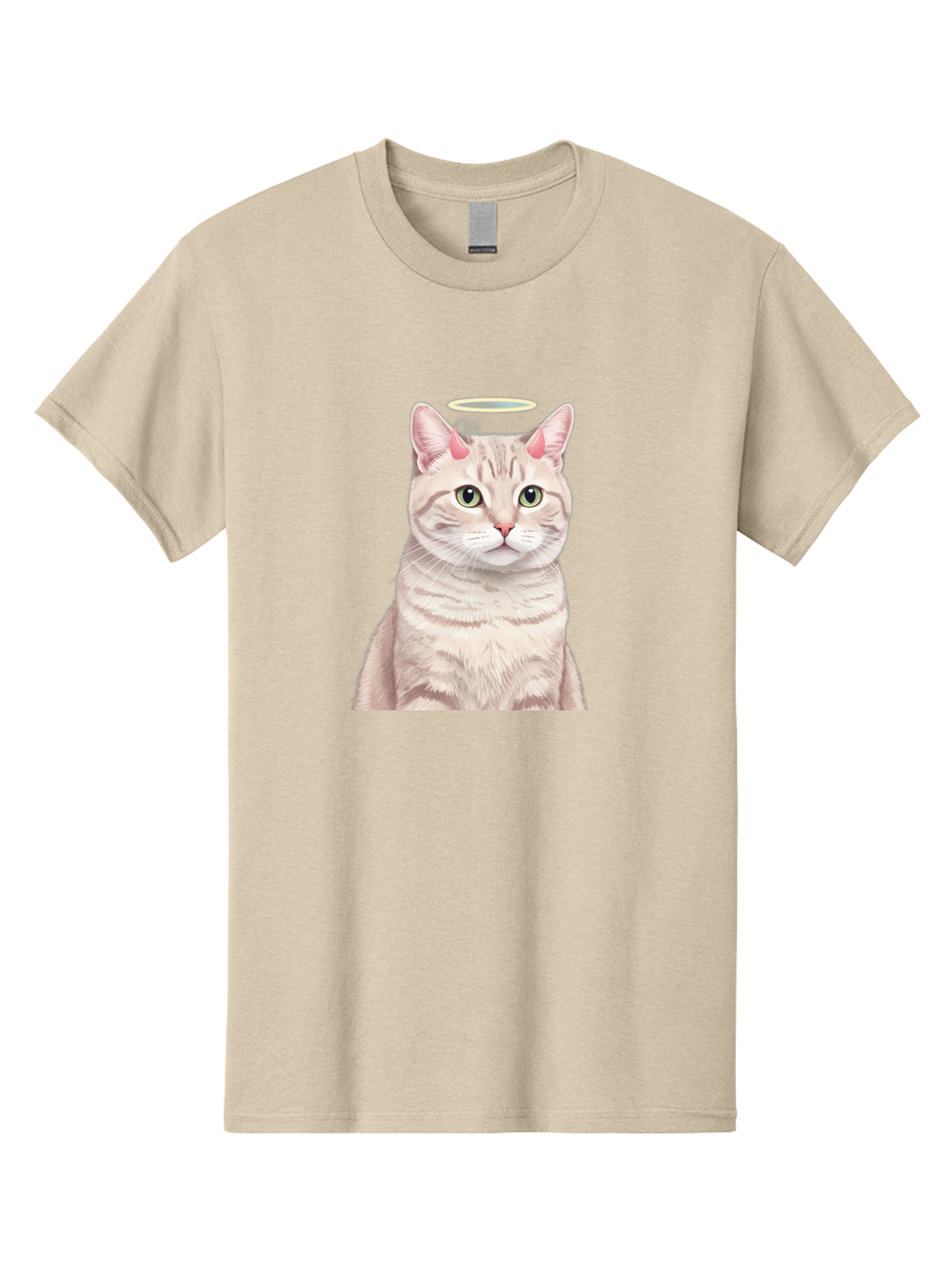 Cat-With-Halo-1 Men'S Graphic Tee, 100% Cotton, Comfortable Casual Summer Wear, Machine Washable, Vintage Camera, Old Camera, Antique Camera, Black Camera, Classic Photography, Photography Equipment, Nostalgic Device, Film Camera, Camera Art Bao204