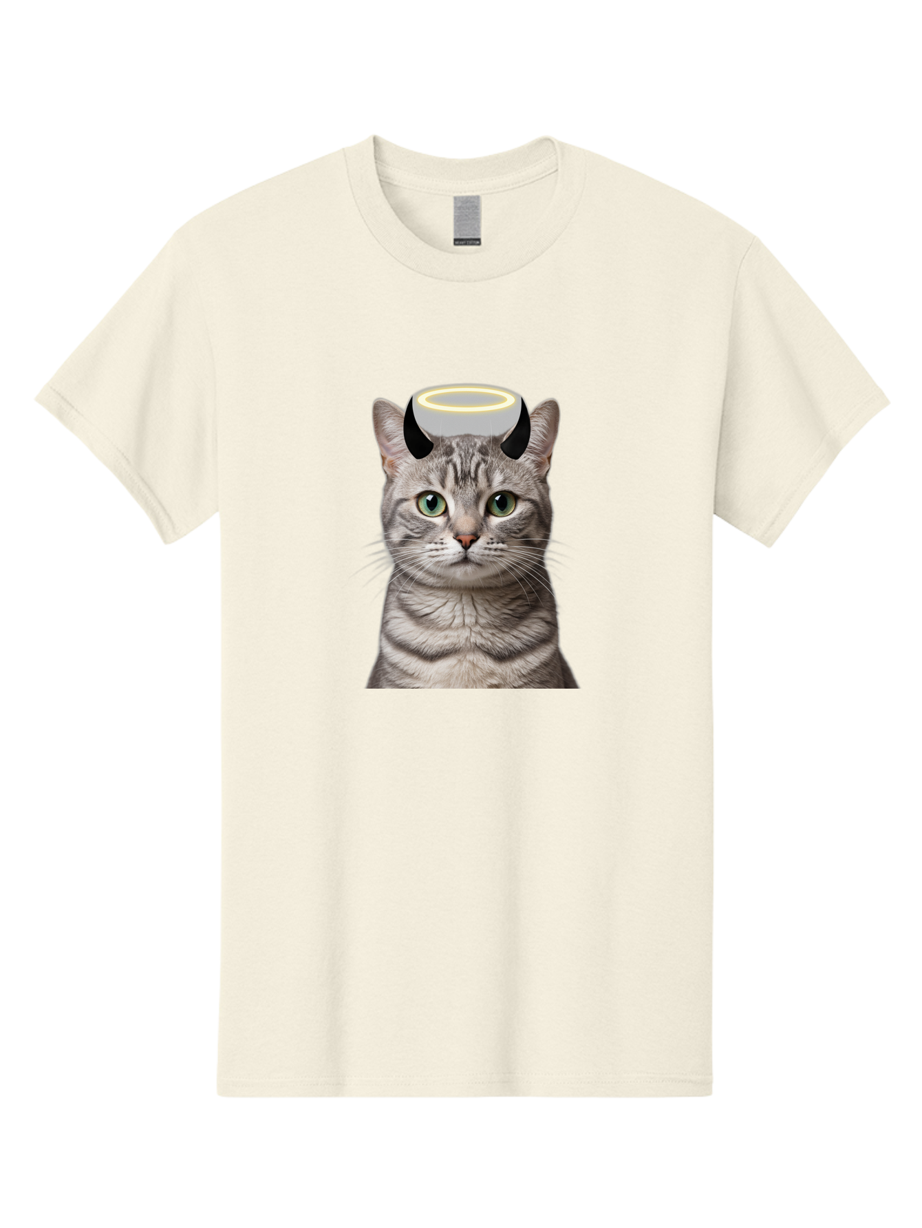 Cat-With-Halo-And-Devil-Ears Men'S Graphic Tee, 100% Cotton, Comfortable Casual Summer Wear, Machine Washable, Vintage Camera, Old Camera, Antique Camera, Black Camera, Classic Photography, Photography Equipment, Nostalgic Device, Film Camera, Bao205