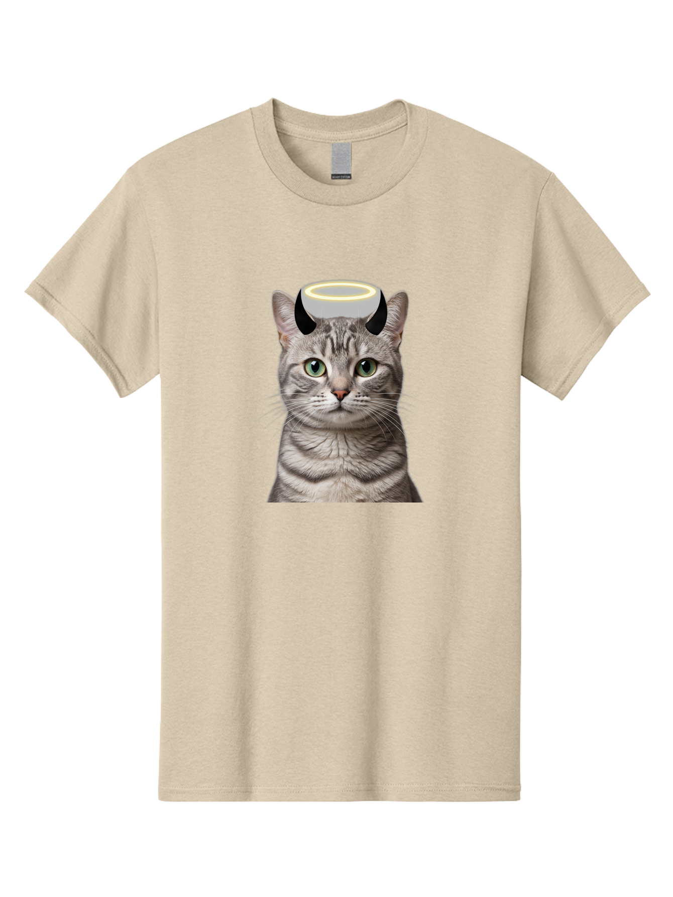 Cat-With-Halo-And-Devil-Ears Men'S Graphic Tee, 100% Cotton, Comfortable Casual Summer Wear, Machine Washable, Vintage Camera, Old Camera, Antique Camera, Black Camera, Classic Photography, Photography Equipment, Nostalgic Device, Film Camera, Bao205