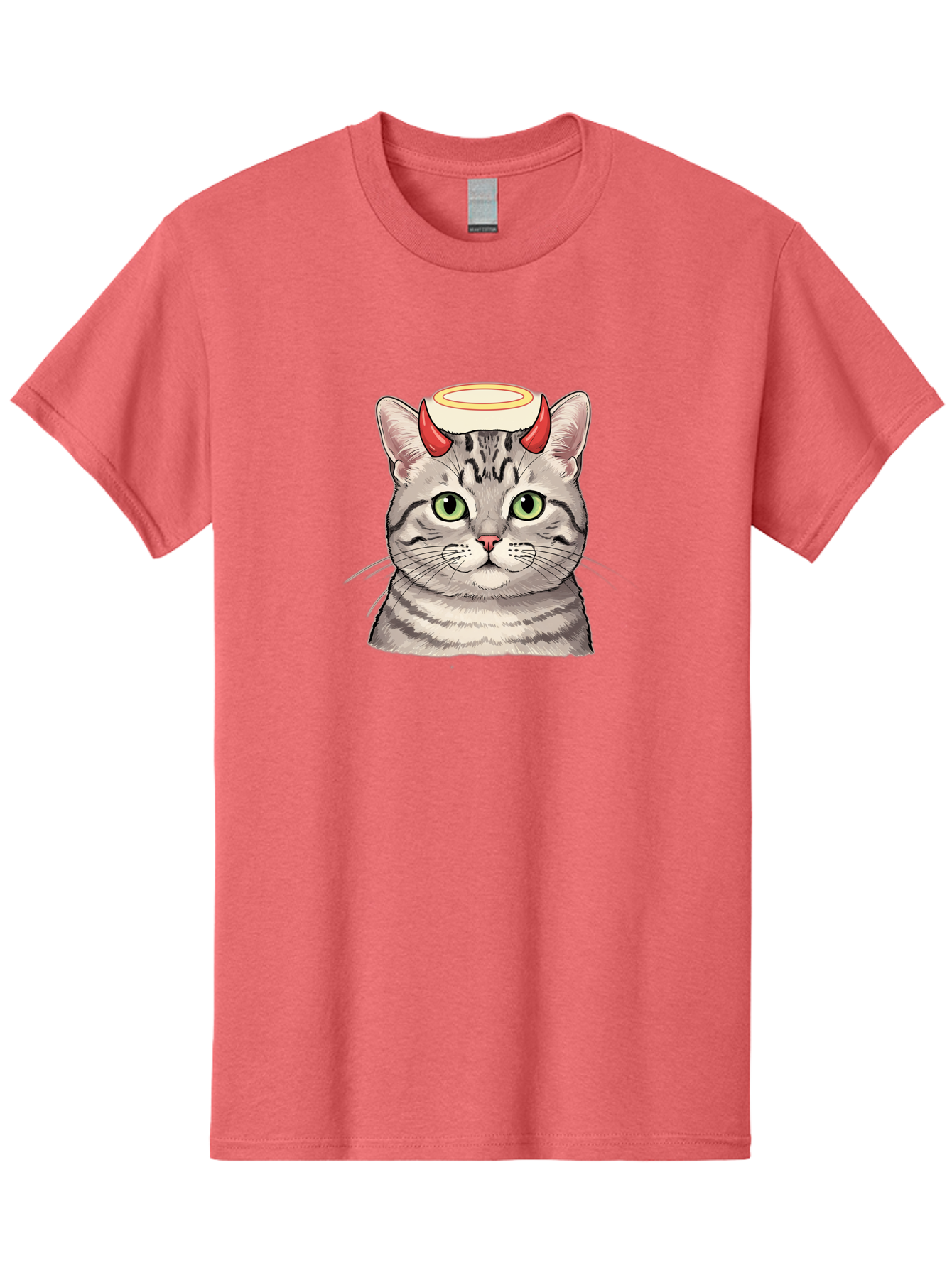 Cat-With-Halo-And-Horns Men'S Graphic Tee, 100% Cotton, Comfortable Casual Summer Wear, Machine Washable, Vintage Camera, Old Camera, Antique Camera, Black Camera, Classic Photography, Photography Equipment, Nostalgic Device, Film Camera, Bao206