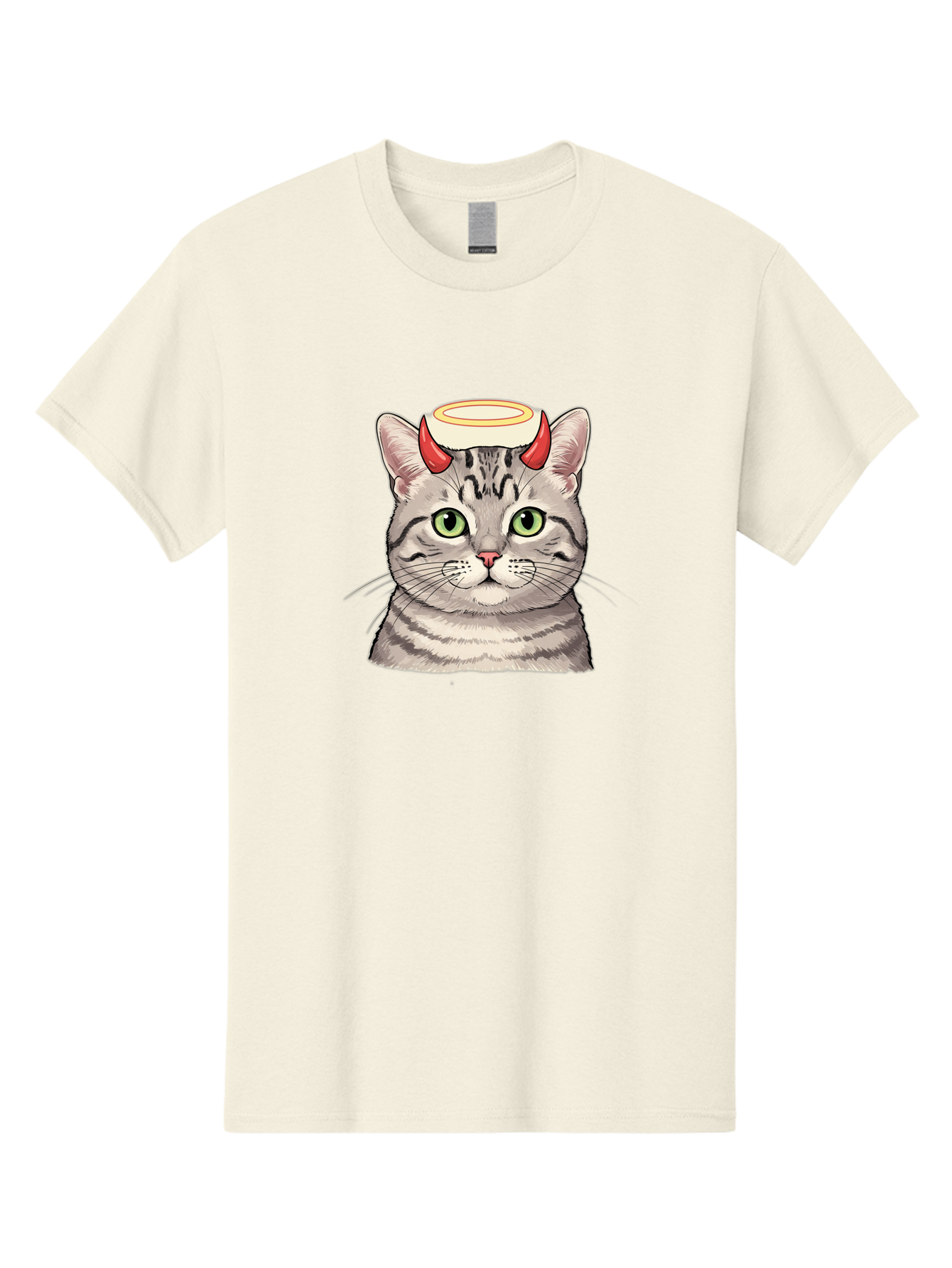 Cat-With-Halo-And-Horns Men'S Graphic Tee, 100% Cotton, Comfortable Casual Summer Wear, Machine Washable, Vintage Camera, Old Camera, Antique Camera, Black Camera, Classic Photography, Photography Equipment, Nostalgic Device, Film Camera, Bao206