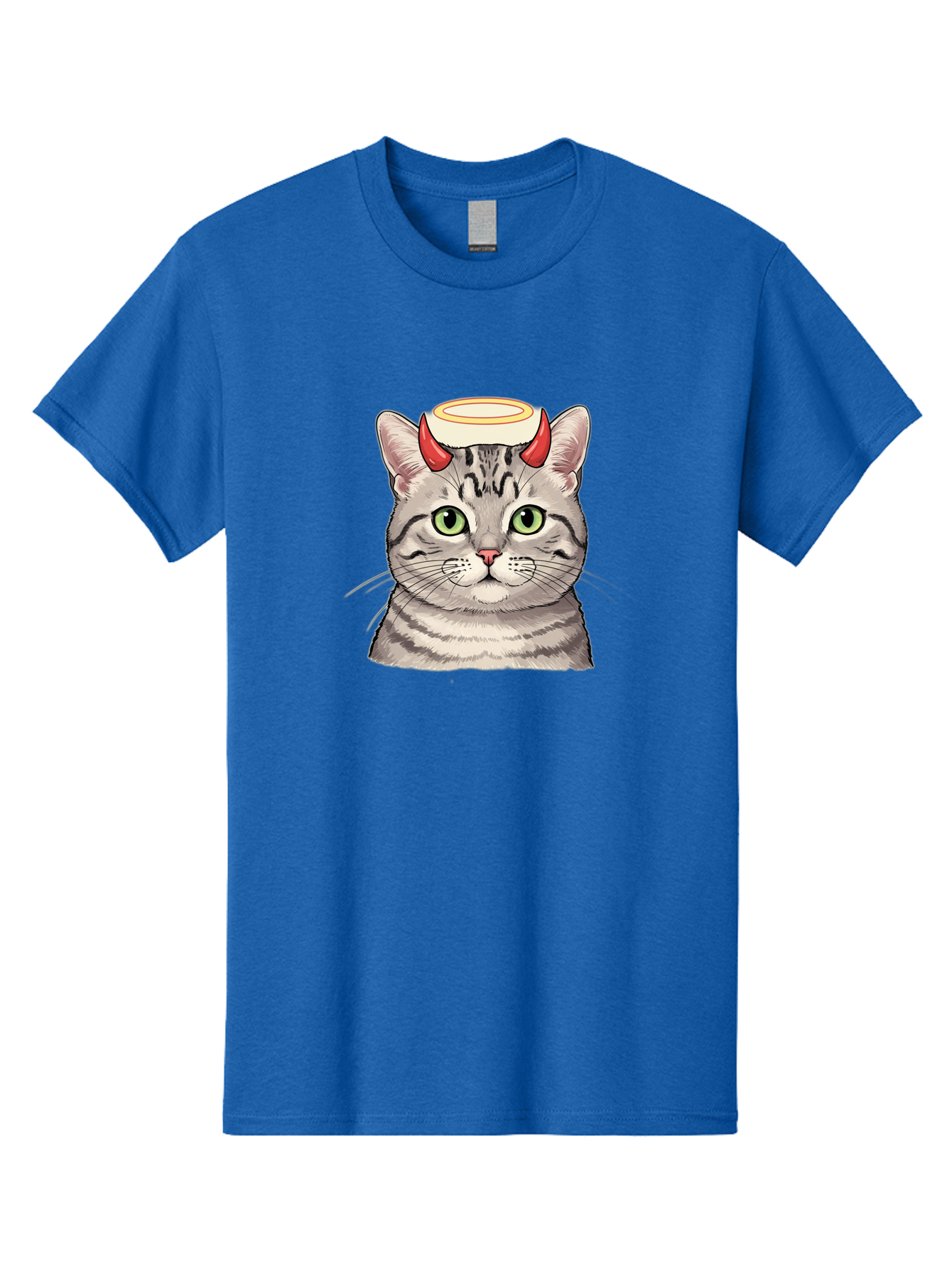 Cat-With-Halo-And-Horns Men'S Graphic Tee, 100% Cotton, Comfortable Casual Summer Wear, Machine Washable, Vintage Camera, Old Camera, Antique Camera, Black Camera, Classic Photography, Photography Equipment, Nostalgic Device, Film Camera, Bao206