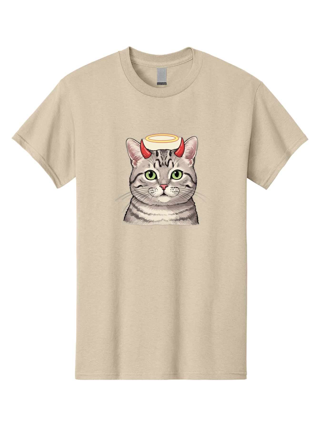 Cat-With-Halo-And-Horns Men'S Graphic Tee, 100% Cotton, Comfortable Casual Summer Wear, Machine Washable, Vintage Camera, Old Camera, Antique Camera, Black Camera, Classic Photography, Photography Equipment, Nostalgic Device, Film Camera, Bao206