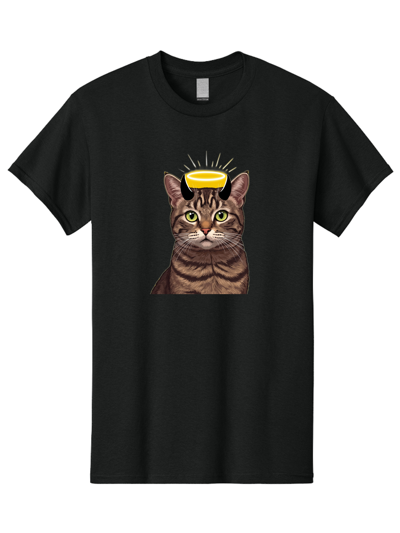 Cat-With-Halo Men'S Graphic Tee, 100% Cotton, Comfortable Casual Summer Wear, Machine Washable, Vintage Camera, Old Camera, Antique Camera, Black Camera, Classic Photography, Photography Equipment, Nostalgic Device, Film Camera, Camera Art Bao207