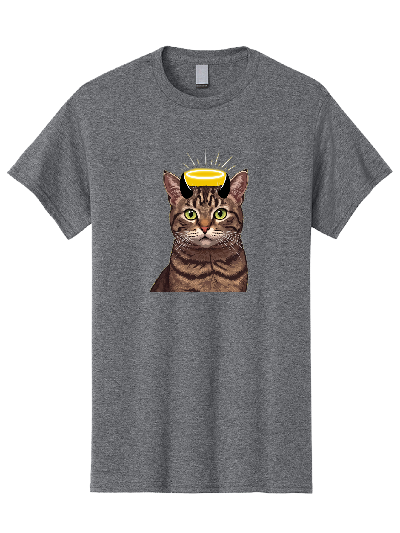 Cat-With-Halo Men'S Graphic Tee, 100% Cotton, Comfortable Casual Summer Wear, Machine Washable, Vintage Camera, Old Camera, Antique Camera, Black Camera, Classic Photography, Photography Equipment, Nostalgic Device, Film Camera, Camera Art Bao207