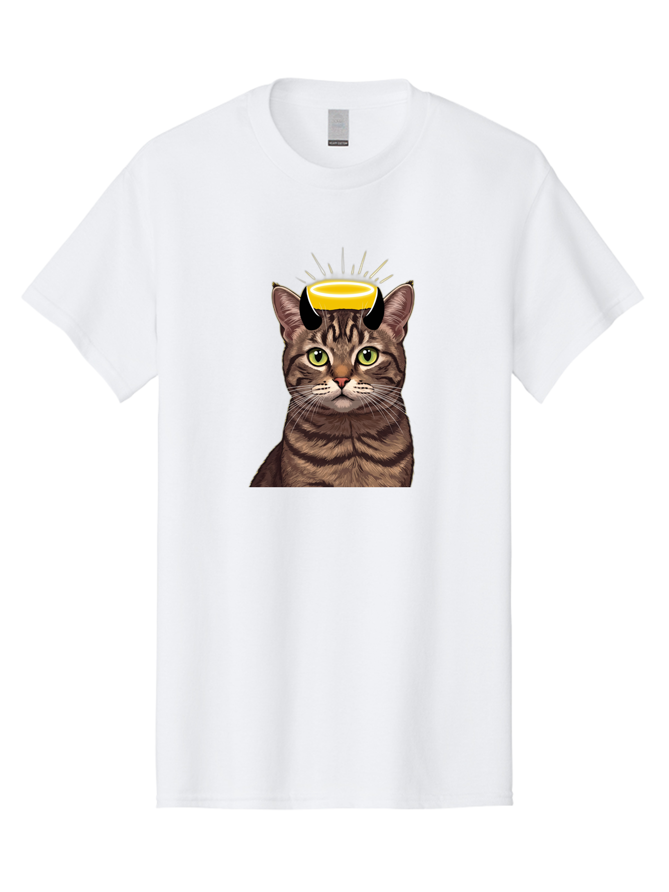 Cat-With-Halo Men'S Graphic Tee, 100% Cotton, Comfortable Casual Summer Wear, Machine Washable, Vintage Camera, Old Camera, Antique Camera, Black Camera, Classic Photography, Photography Equipment, Nostalgic Device, Film Camera, Camera Art Bao207