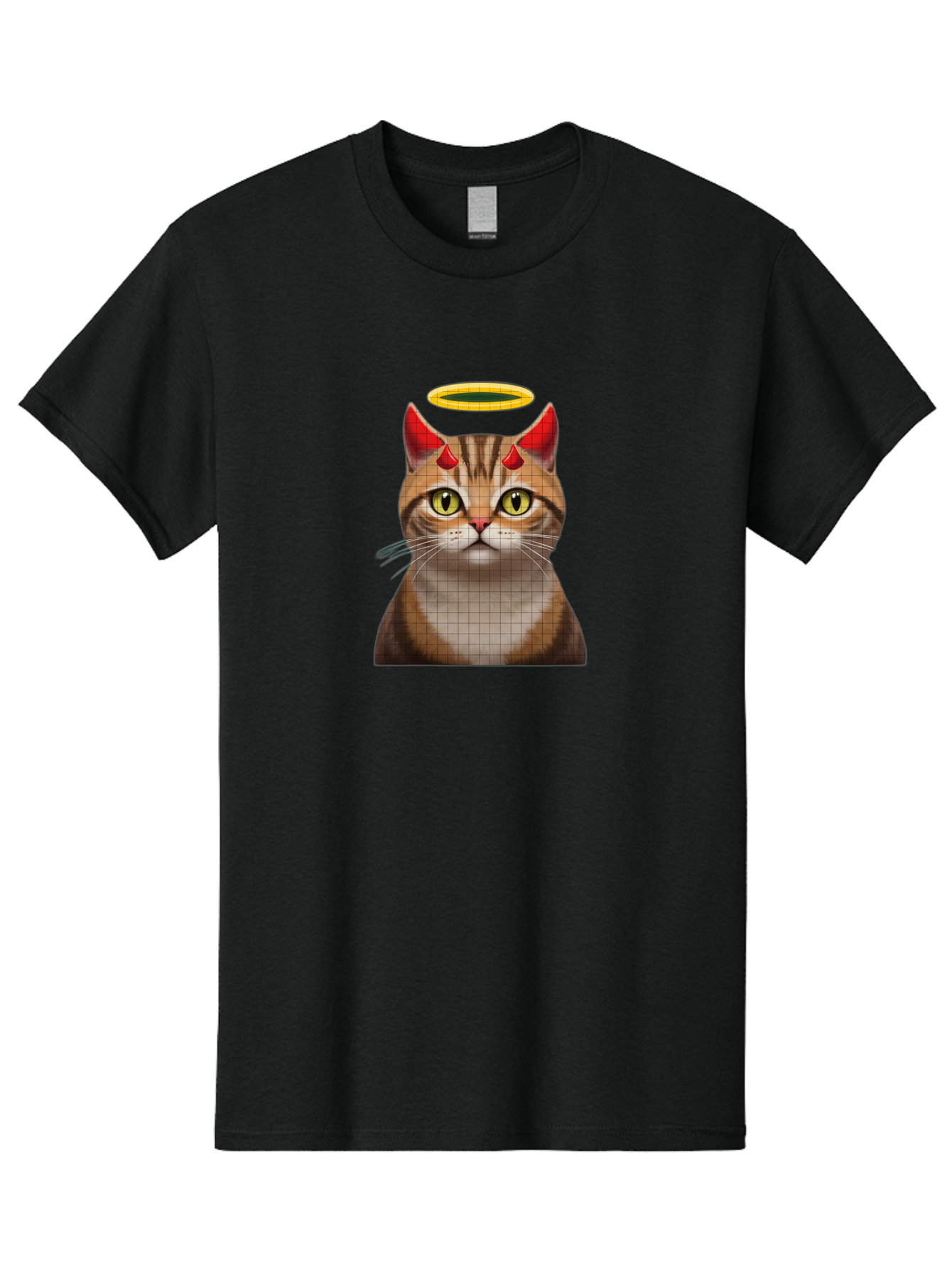 Cat-With-Horns-And-Halo Men'S Graphic Tee, 100% Cotton, Comfortable Casual Summer Wear, Machine Washable, Vintage Camera, Old Camera, Antique Camera, Black Camera, Classic Photography, Photography Equipment, Nostalgic Device, Film Camera, Bao208