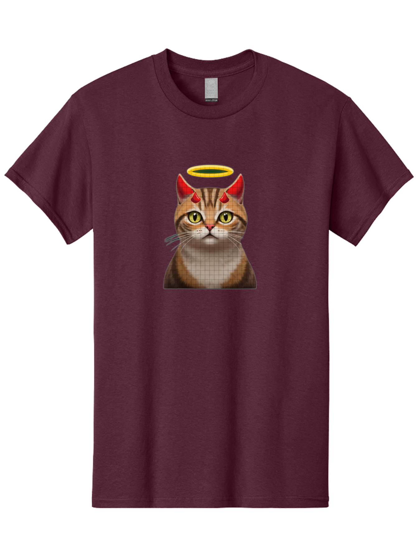 Cat-With-Horns-And-Halo Men'S Graphic Tee, 100% Cotton, Comfortable Casual Summer Wear, Machine Washable, Vintage Camera, Old Camera, Antique Camera, Black Camera, Classic Photography, Photography Equipment, Nostalgic Device, Film Camera, Bao208