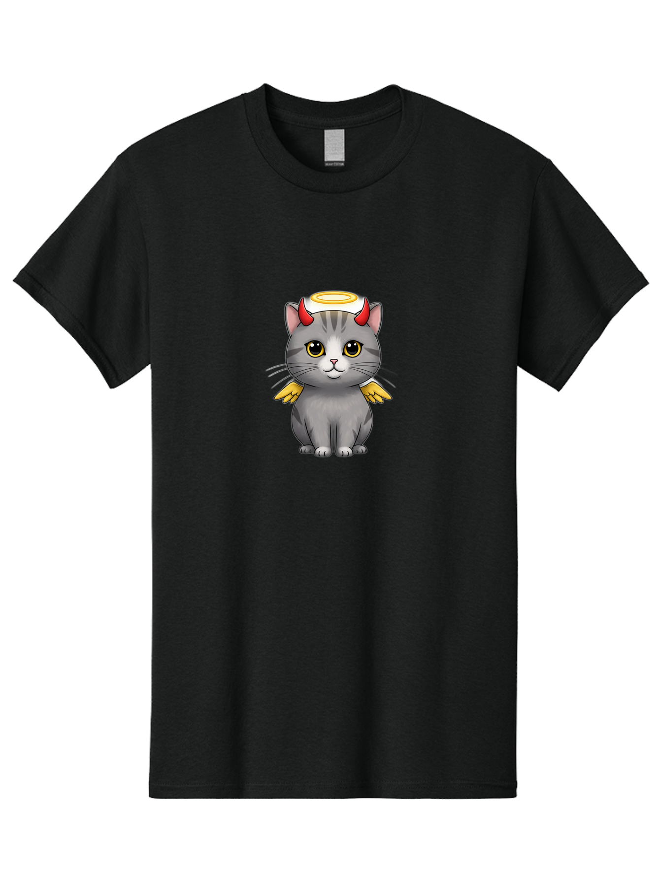 Cat-With-Horns-And-Wings Men'S Graphic Tee, 100% Cotton, Comfortable Casual Summer Wear, Machine Washable, Vintage Camera, Old Camera, Antique Camera, Black Camera, Classic Photography, Photography Equipment, Nostalgic Device, Film Camera, Bao209