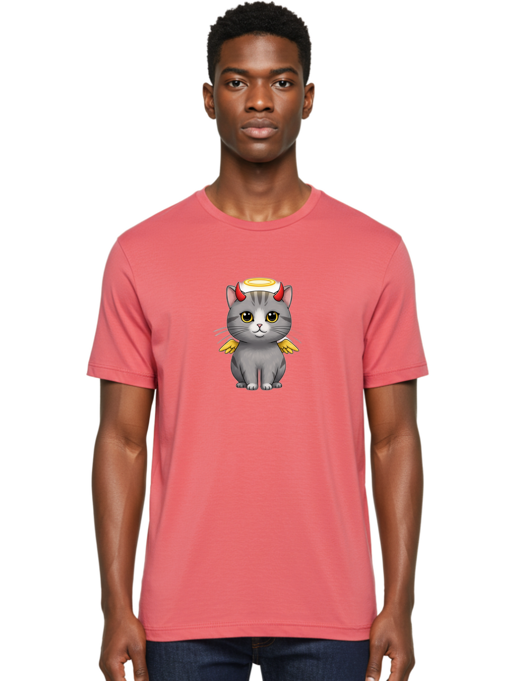 Cat-With-Horns-And-Wings Men'S Graphic Tee, 100% Cotton, Comfortable Casual Summer Wear, Machine Washable, Vintage Camera, Old Camera, Antique Camera, Black Camera, Classic Photography, Photography Equipment, Nostalgic Device, Film Camera, Bao209