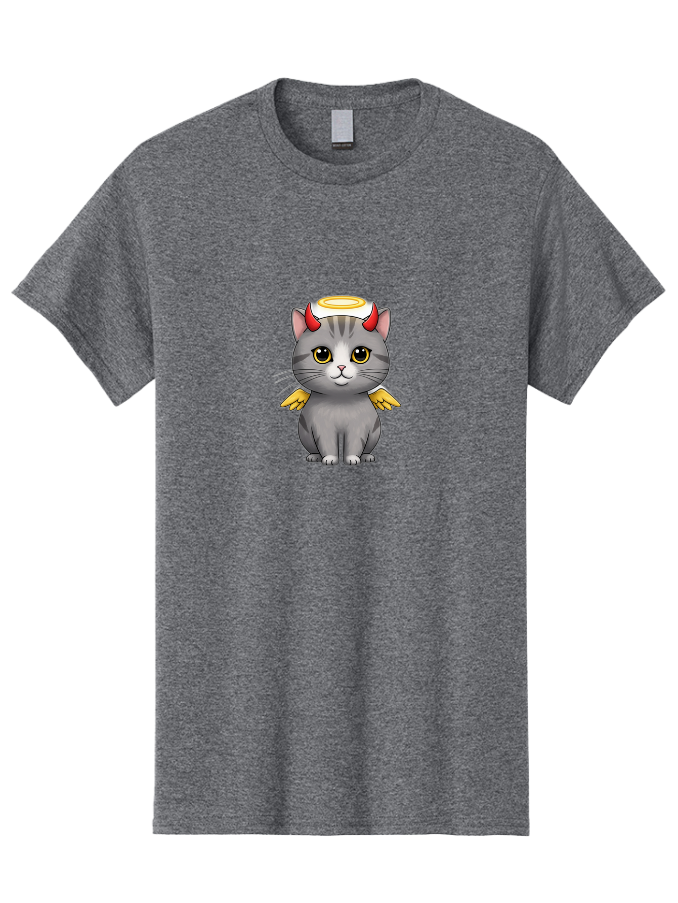 Cat-With-Horns-And-Wings Men'S Graphic Tee, 100% Cotton, Comfortable Casual Summer Wear, Machine Washable, Vintage Camera, Old Camera, Antique Camera, Black Camera, Classic Photography, Photography Equipment, Nostalgic Device, Film Camera, Bao209