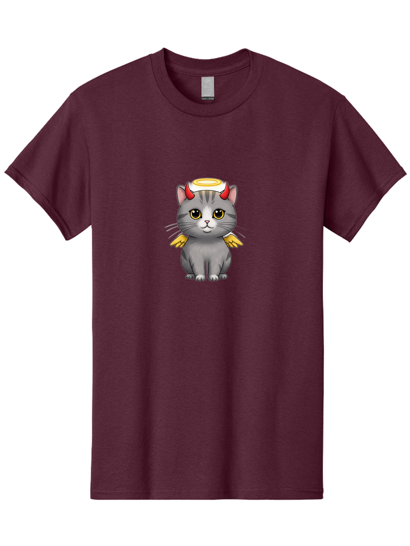 Cat-With-Horns-And-Wings Men'S Graphic Tee, 100% Cotton, Comfortable Casual Summer Wear, Machine Washable, Vintage Camera, Old Camera, Antique Camera, Black Camera, Classic Photography, Photography Equipment, Nostalgic Device, Film Camera, Bao209