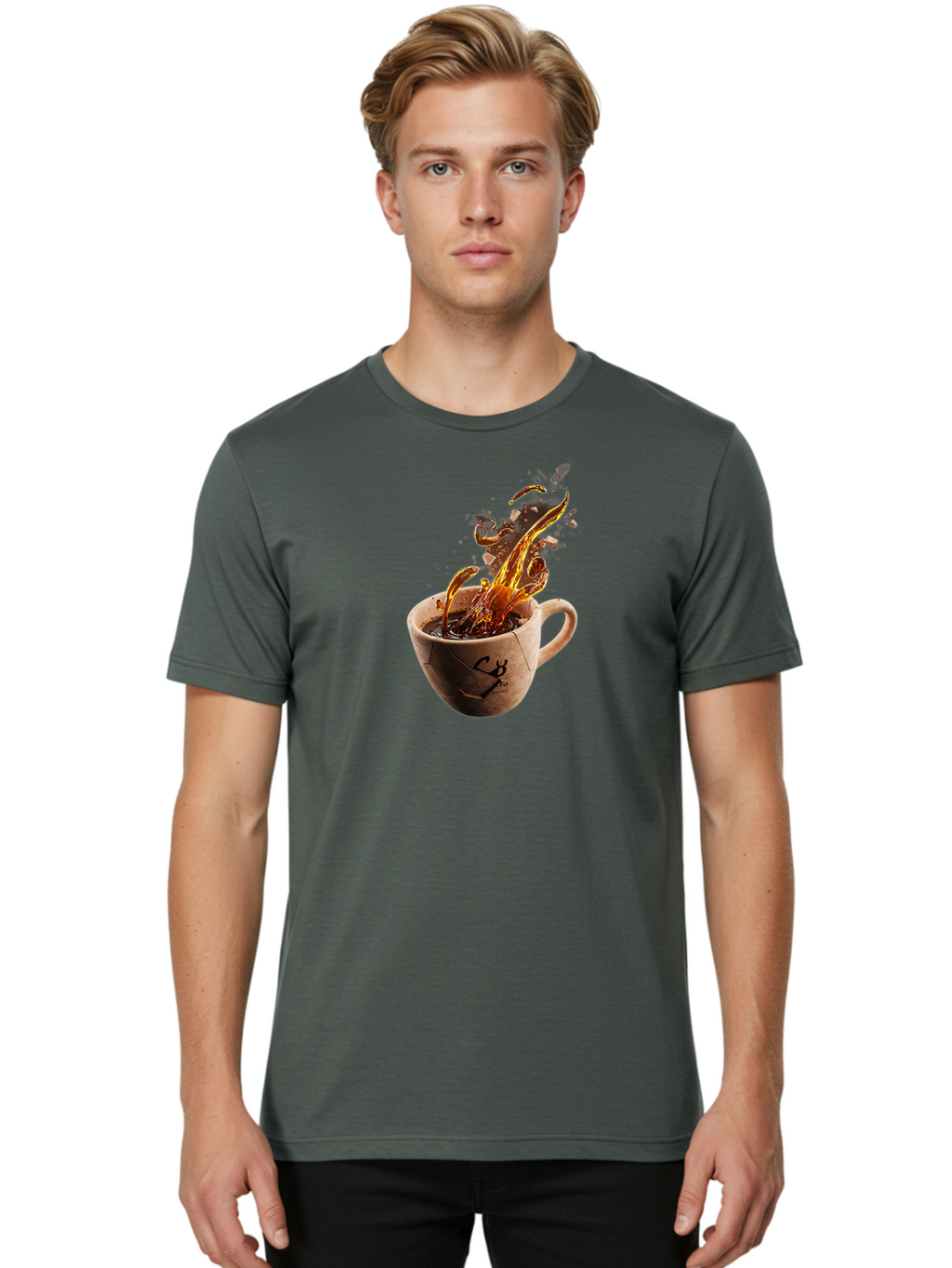 Cb-Pro-Coffee-Cup Men'S Graphic Tee, 100% Cotton, Comfortable Casual Summer Wear, Machine Washable, Vintage Camera, Old Camera, Antique Camera, Black Camera, Classic Photography, Photography Equipment, Nostalgic Device, Film Camera, Camera Art Bao212