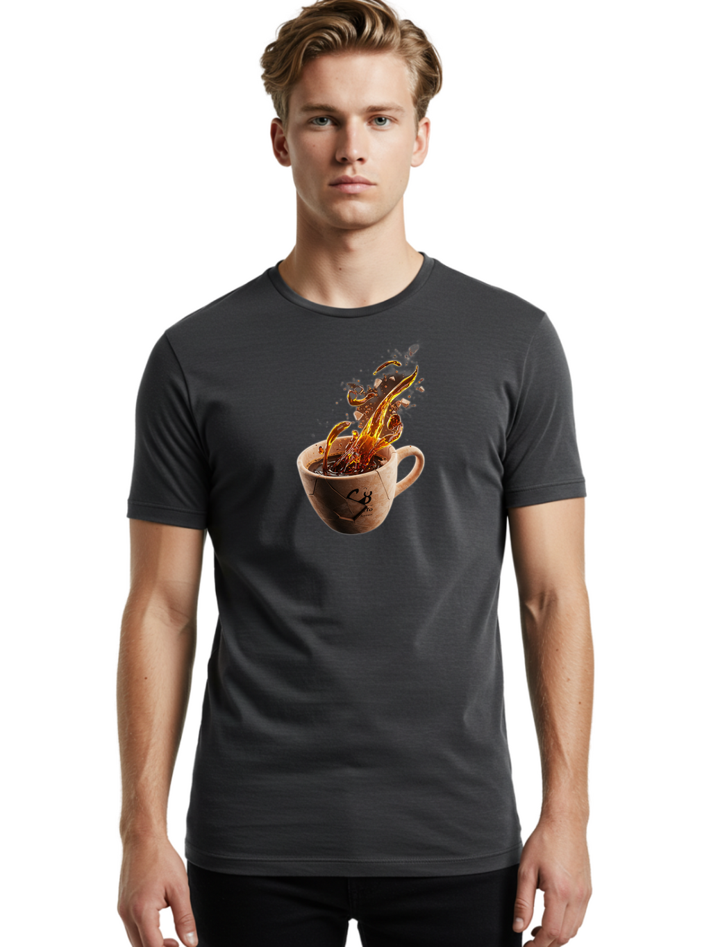 Cb-Pro-Coffee-Cup Men'S Graphic Tee, 100% Cotton, Comfortable Casual Summer Wear, Machine Washable, Vintage Camera, Old Camera, Antique Camera, Black Camera, Classic Photography, Photography Equipment, Nostalgic Device, Film Camera, Camera Art Bao212