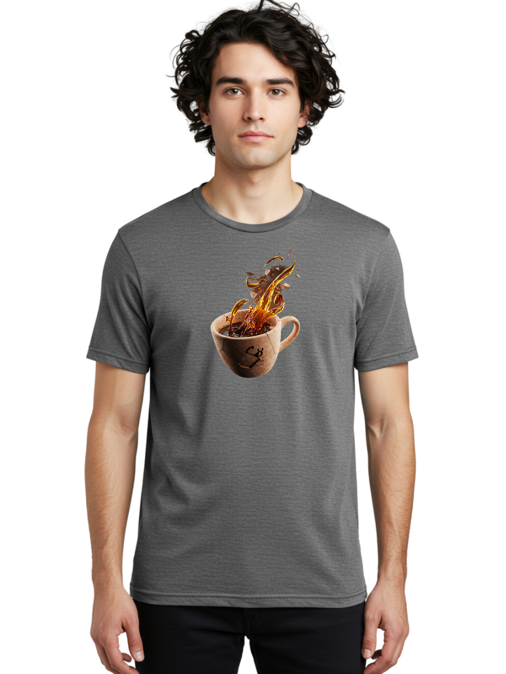 Cb-Pro-Coffee-Cup Men'S Graphic Tee, 100% Cotton, Comfortable Casual Summer Wear, Machine Washable, Vintage Camera, Old Camera, Antique Camera, Black Camera, Classic Photography, Photography Equipment, Nostalgic Device, Film Camera, Camera Art Bao212